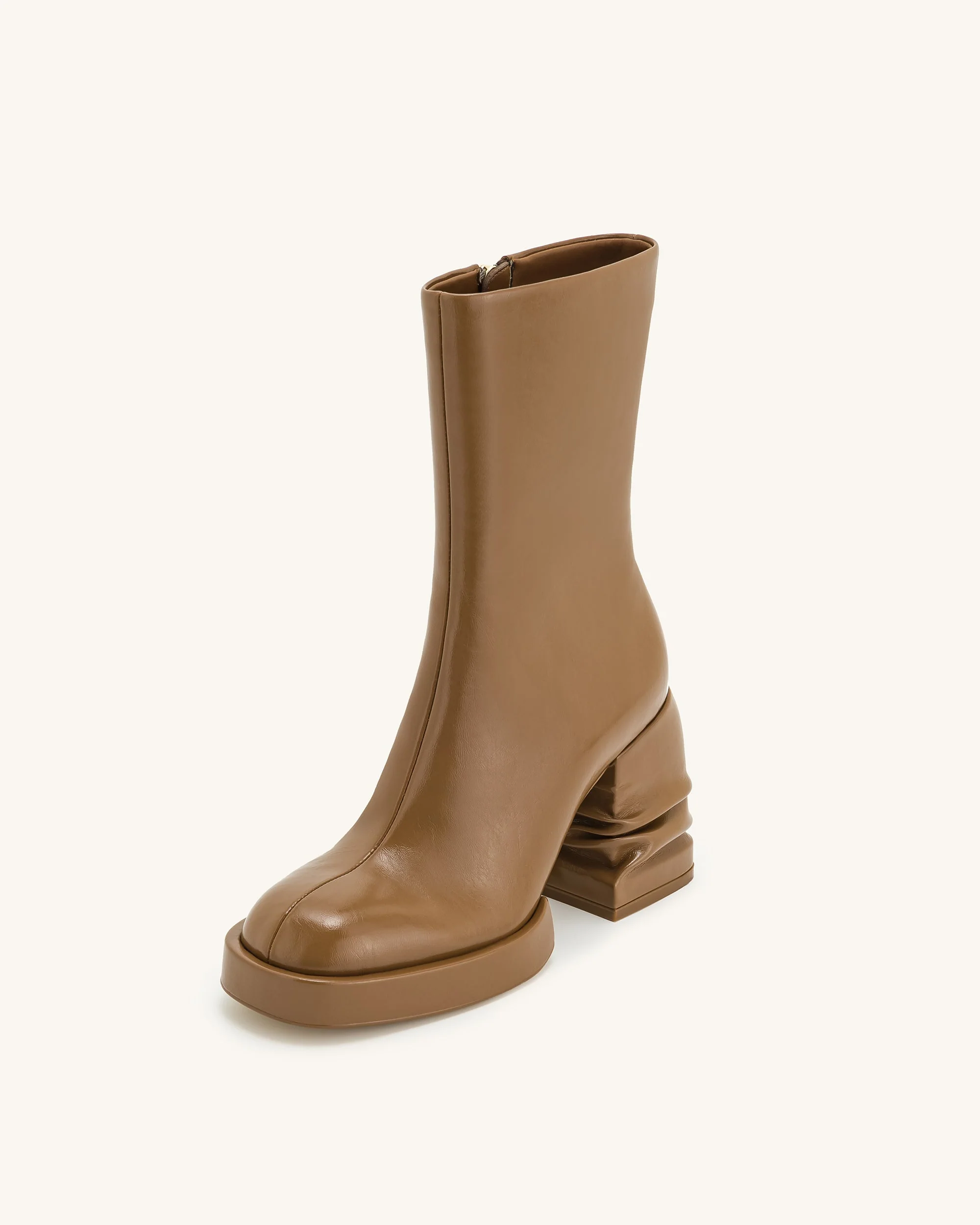 Saylor Plateau-Stiefeletten mit Rundzehen - Braun - Image 6