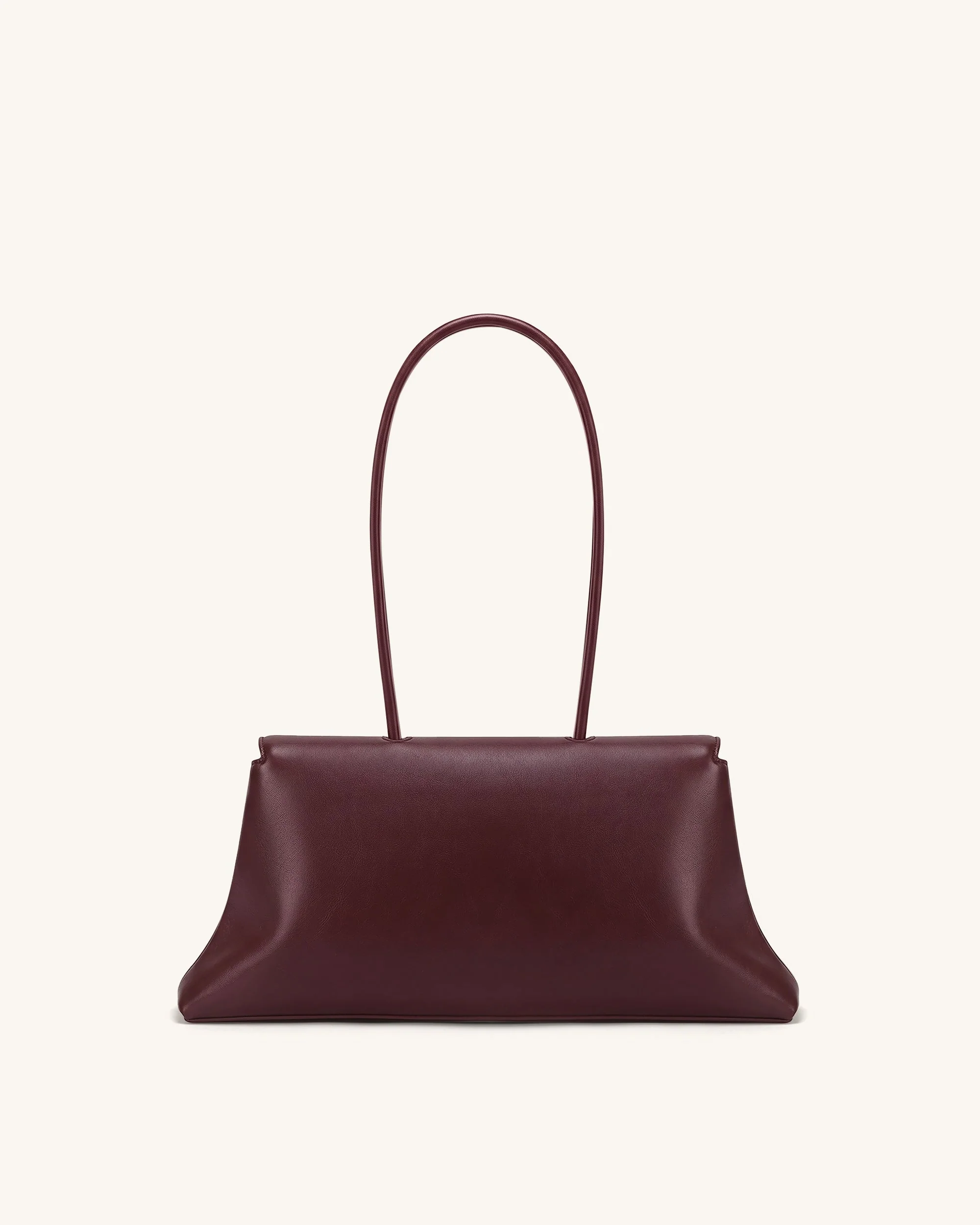 Selene Tasche mit Überschlag und Schloss - Burgunderrot - Image 3