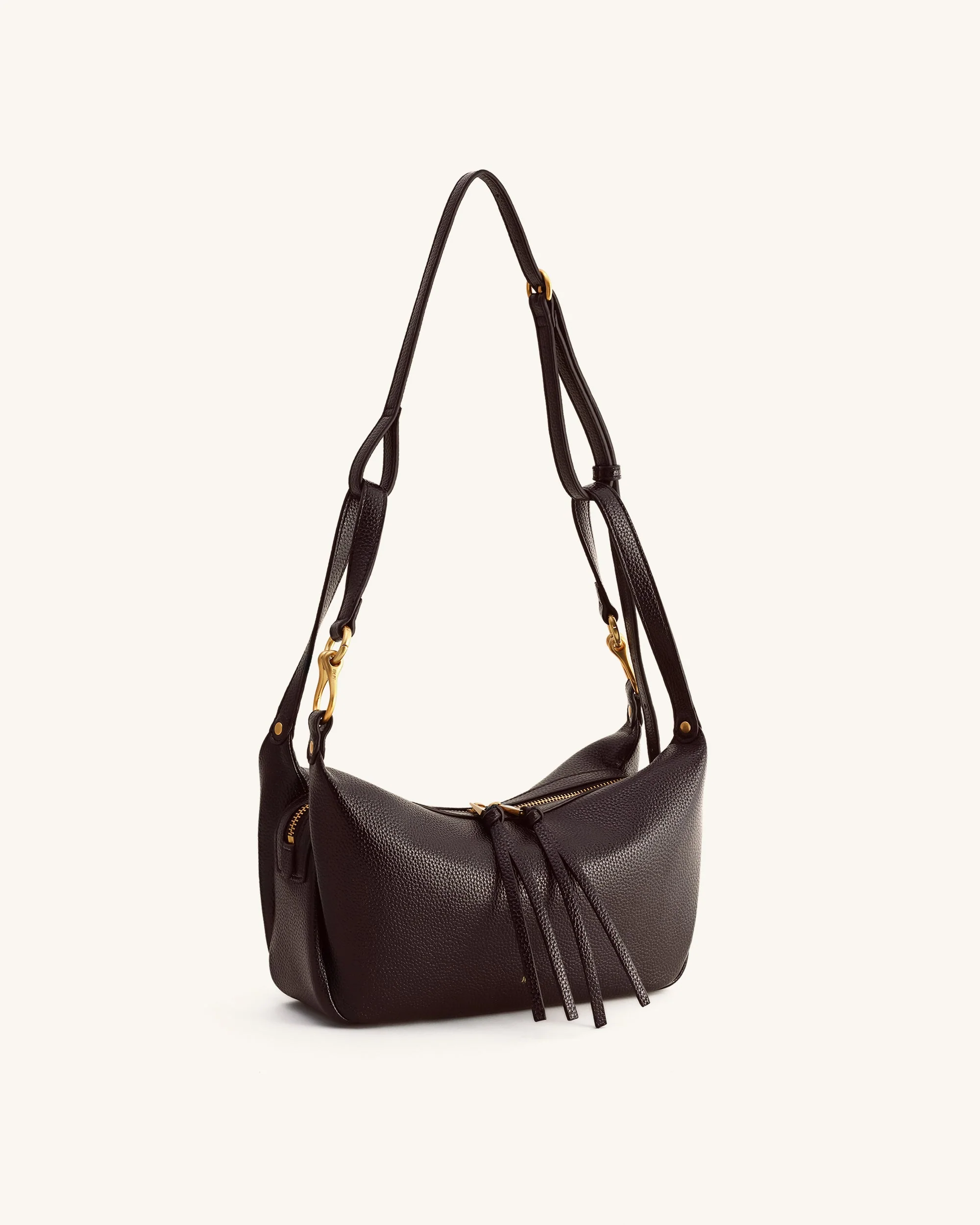 Selia Weich genarbte Crossbody-Tasche - Dunkelbraun - Image 4