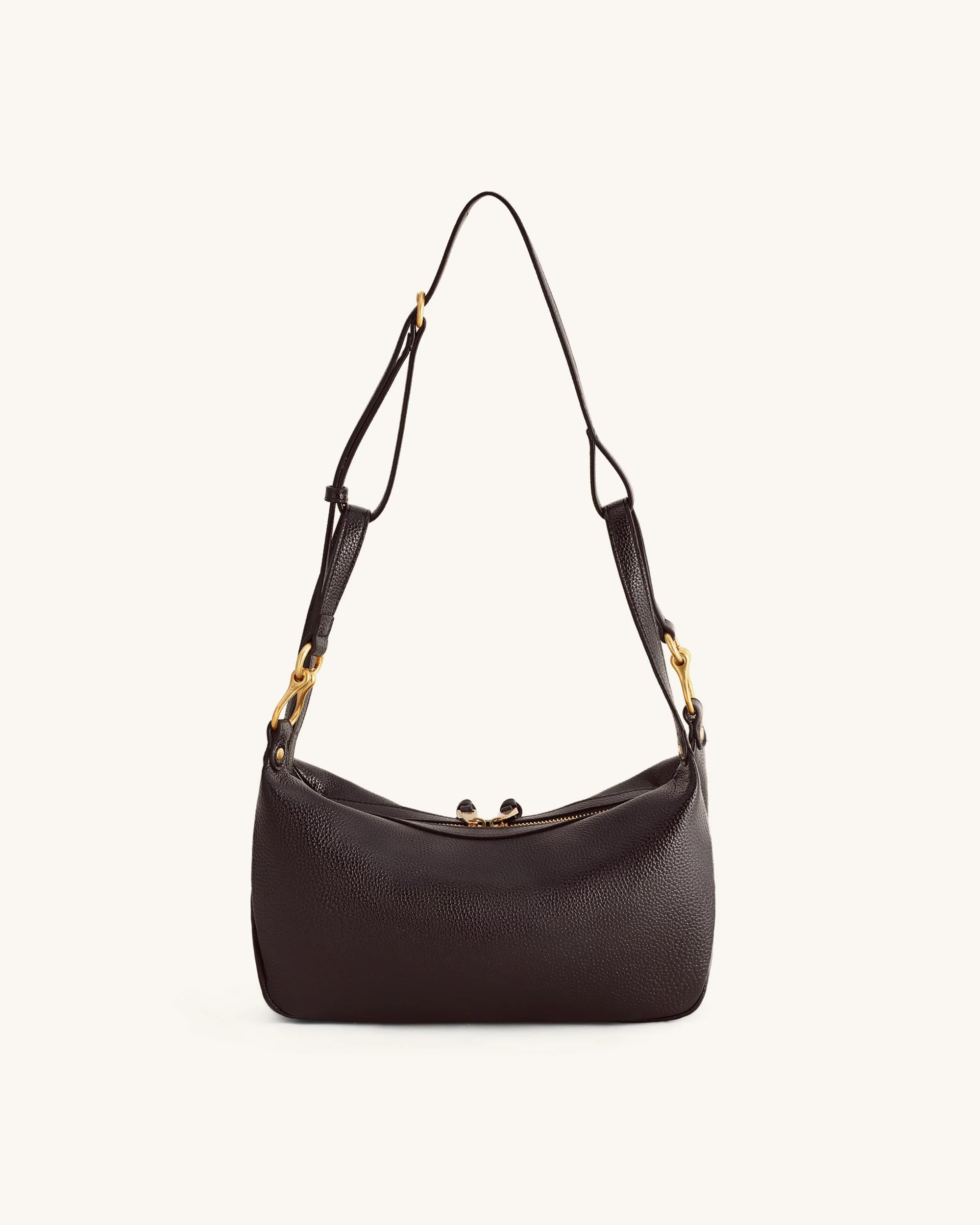 Selia Weich genarbte Crossbody-Tasche - Dunkelbraun - Image 5