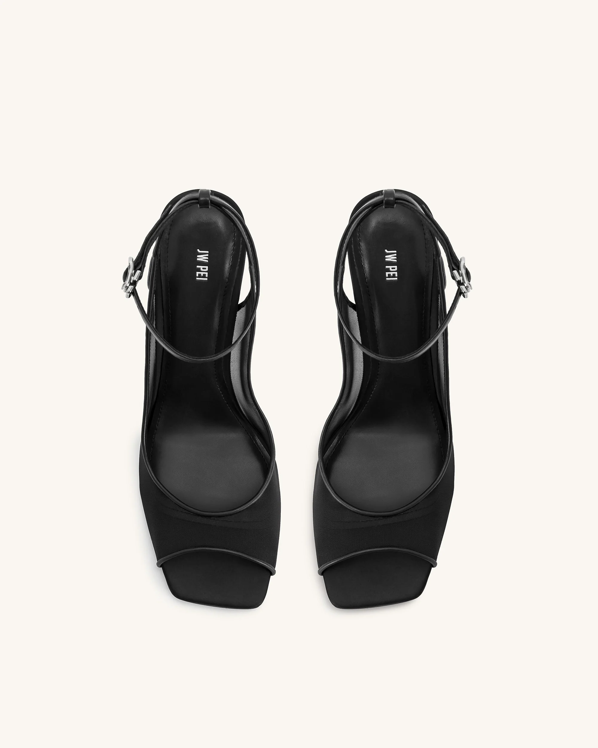 Serenity Offene Zehen Mesh Slingback Sandalen - Schwarz - Image 4