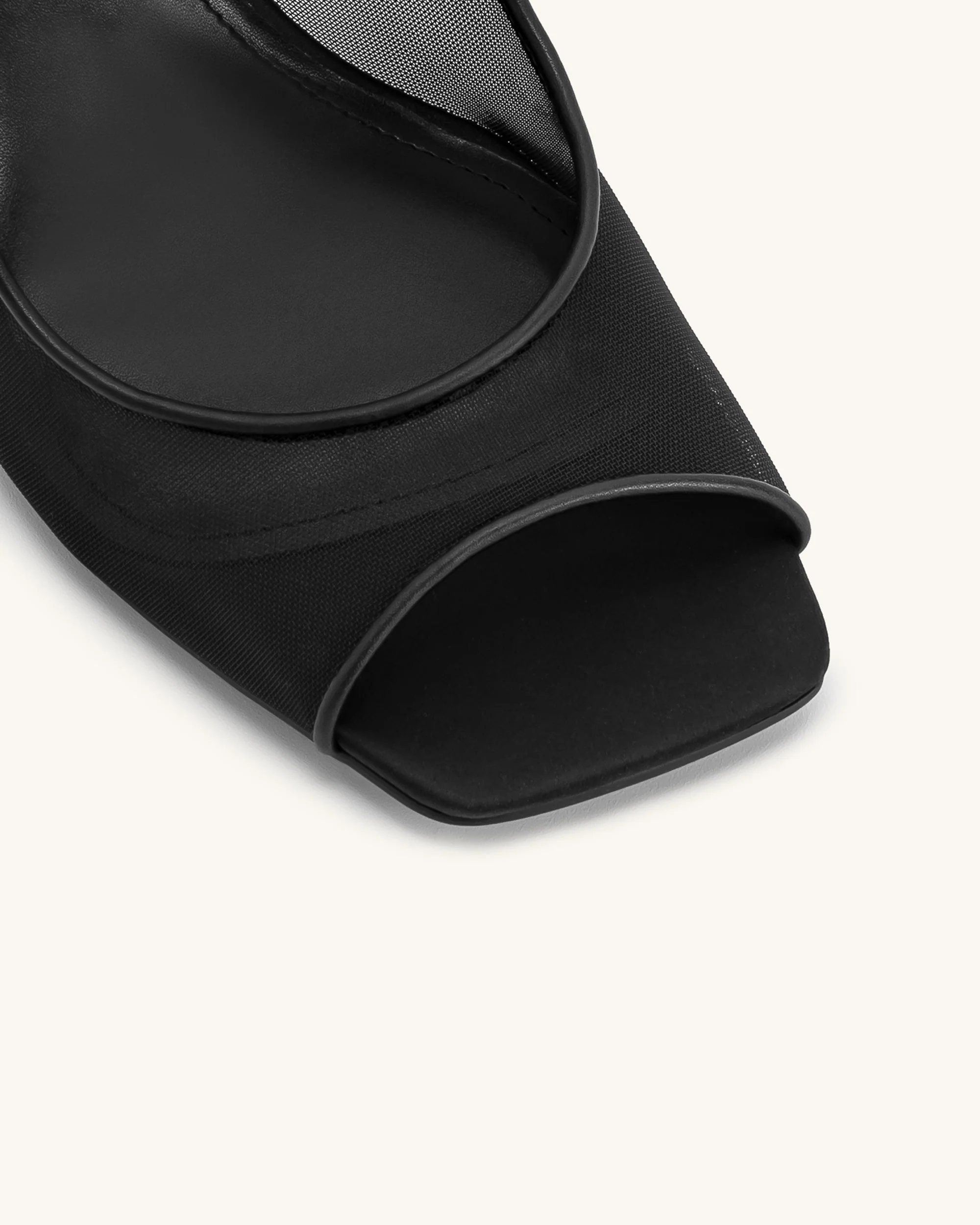 Serenity Offene Zehen Mesh Slingback Sandalen - Schwarz - Image 6