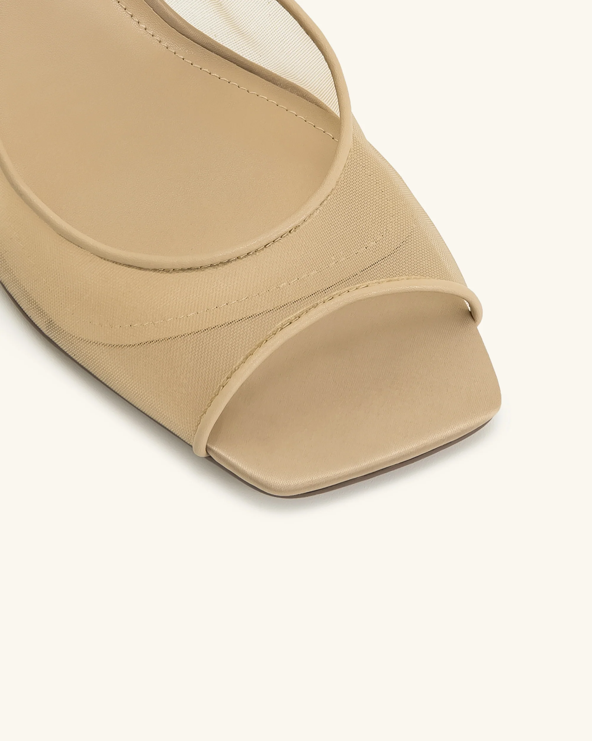 Serenity Offene Zehen Mesh Slingback Sandalen - Khaki - Image 5