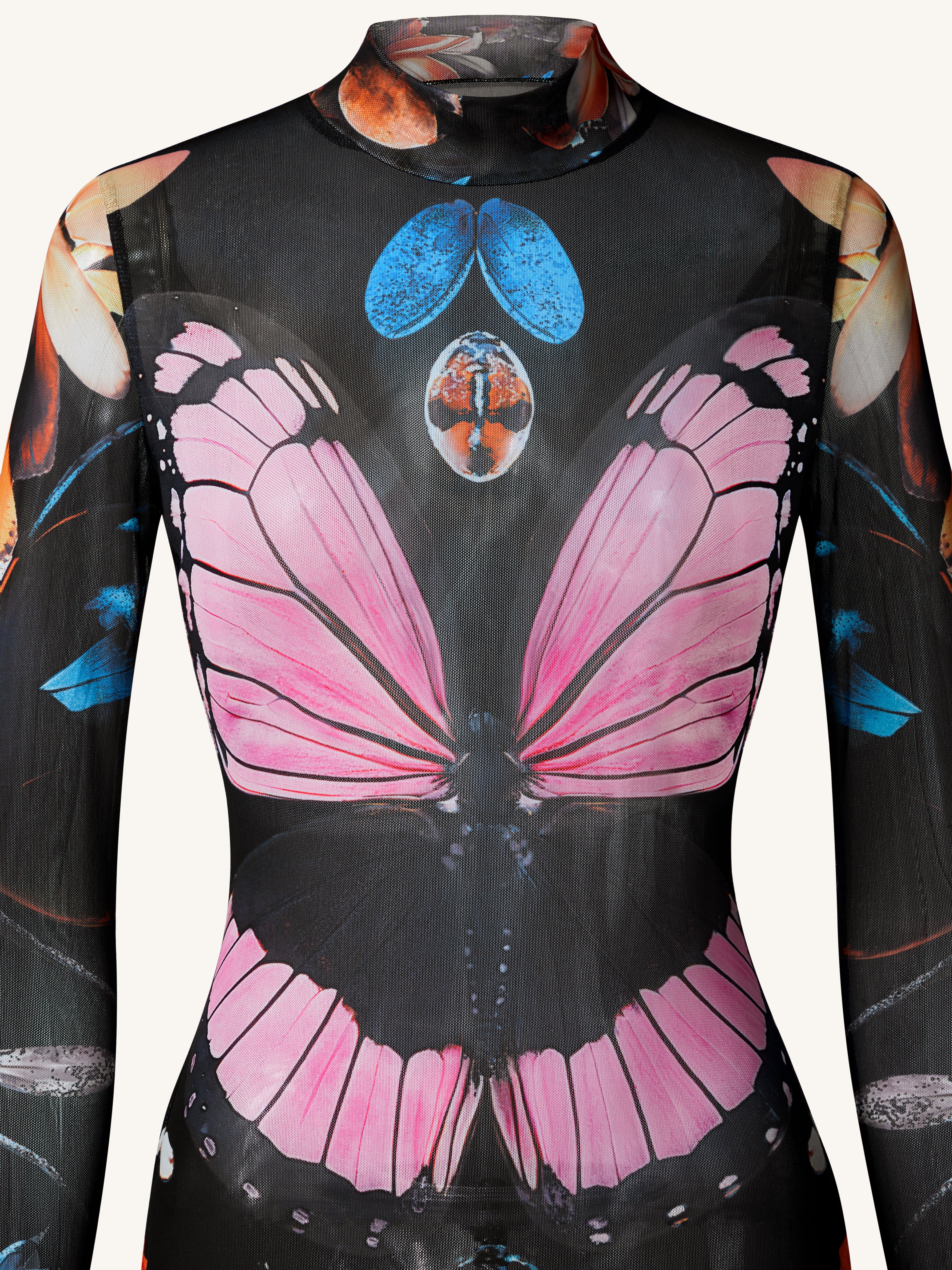Transparentes Schmetterlings- und Käferkleid – Mehrfarbig - Image 5