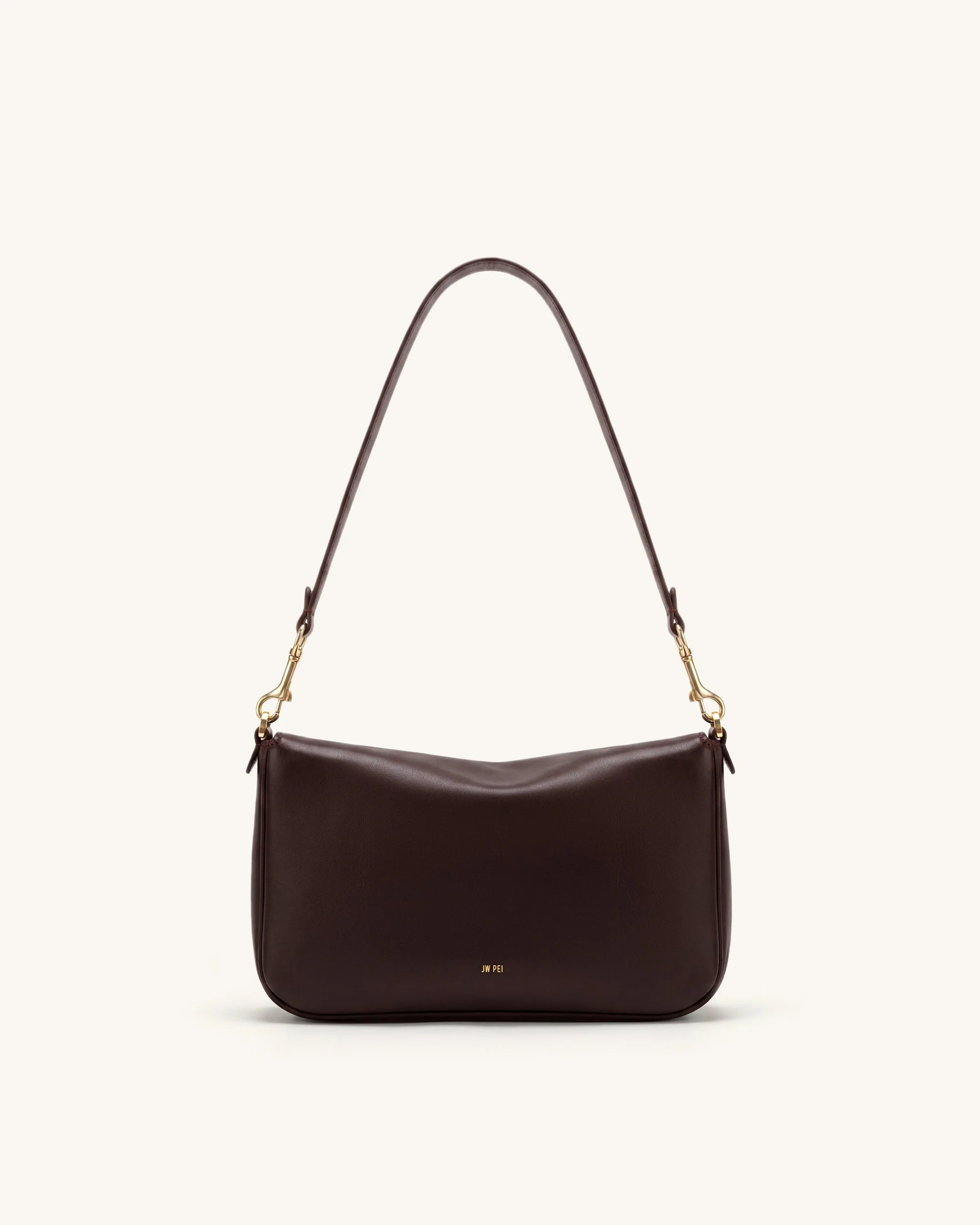 Sofia Klassische Schultertasche mit Überschlag - Dunkelbraun - Image 3