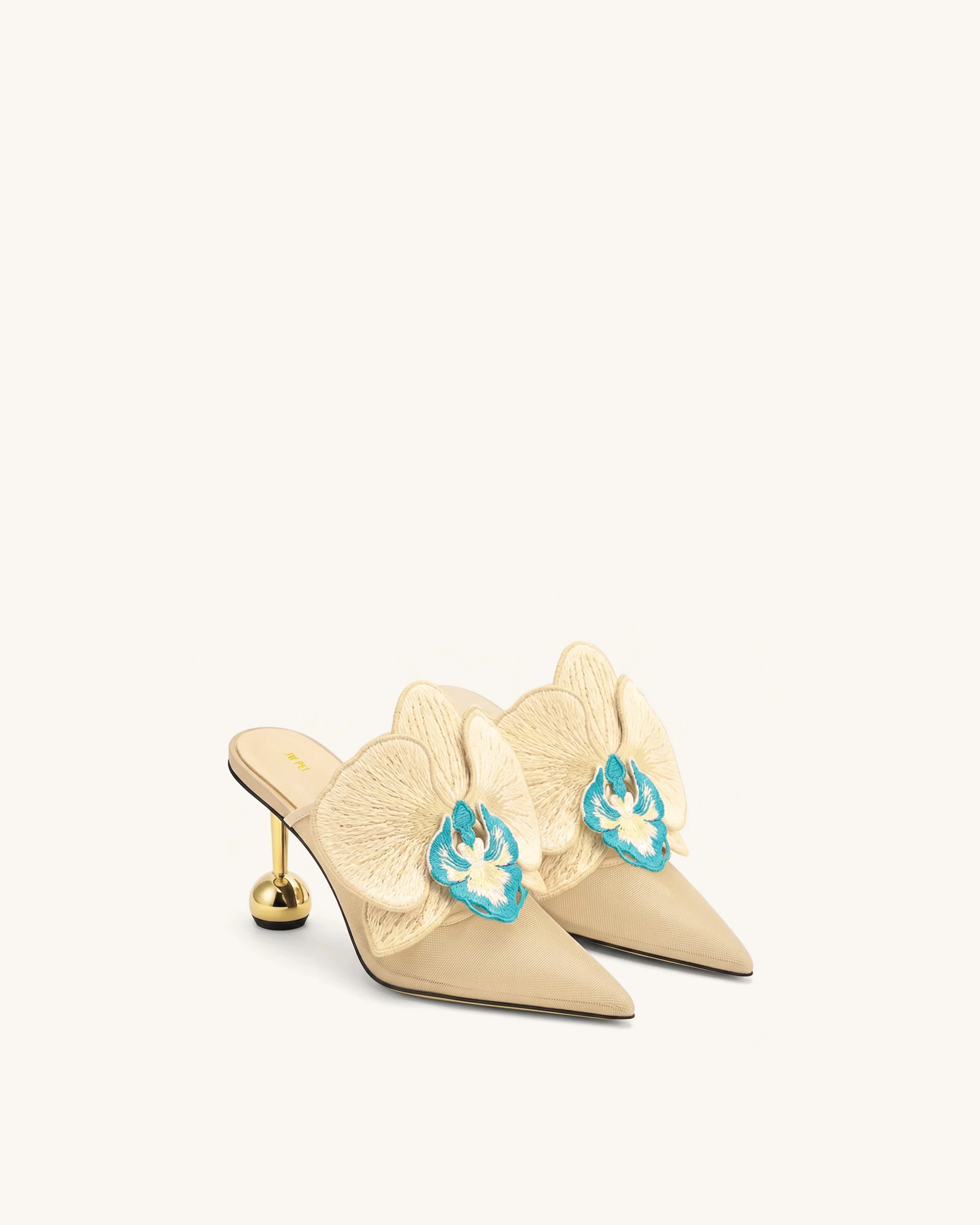 Sofia Orchid Sphere Absatz-Mules - Beige - Image 2