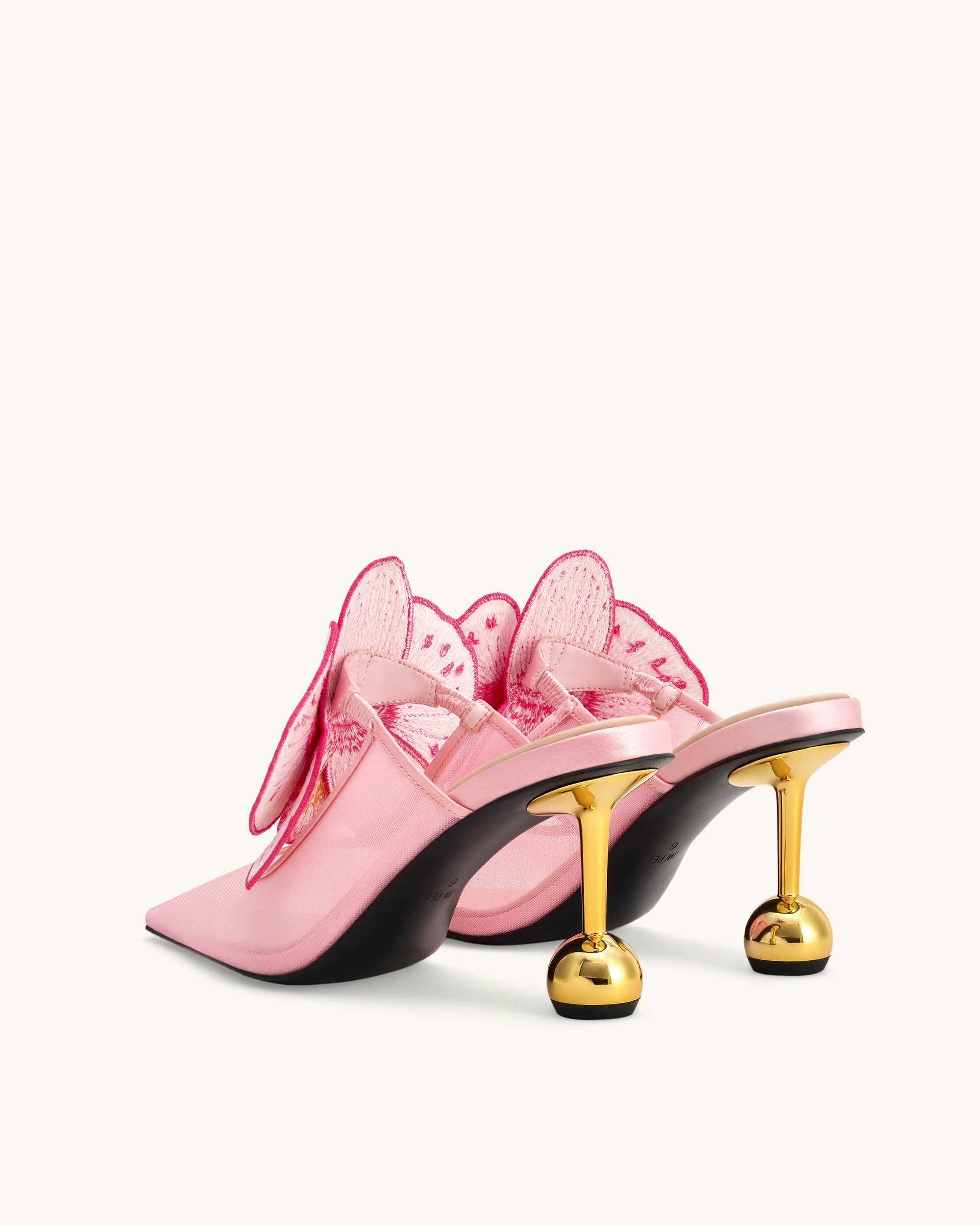 Sofia Mules mit Orchideen-Kugelabsatz - Rosa - Image 4