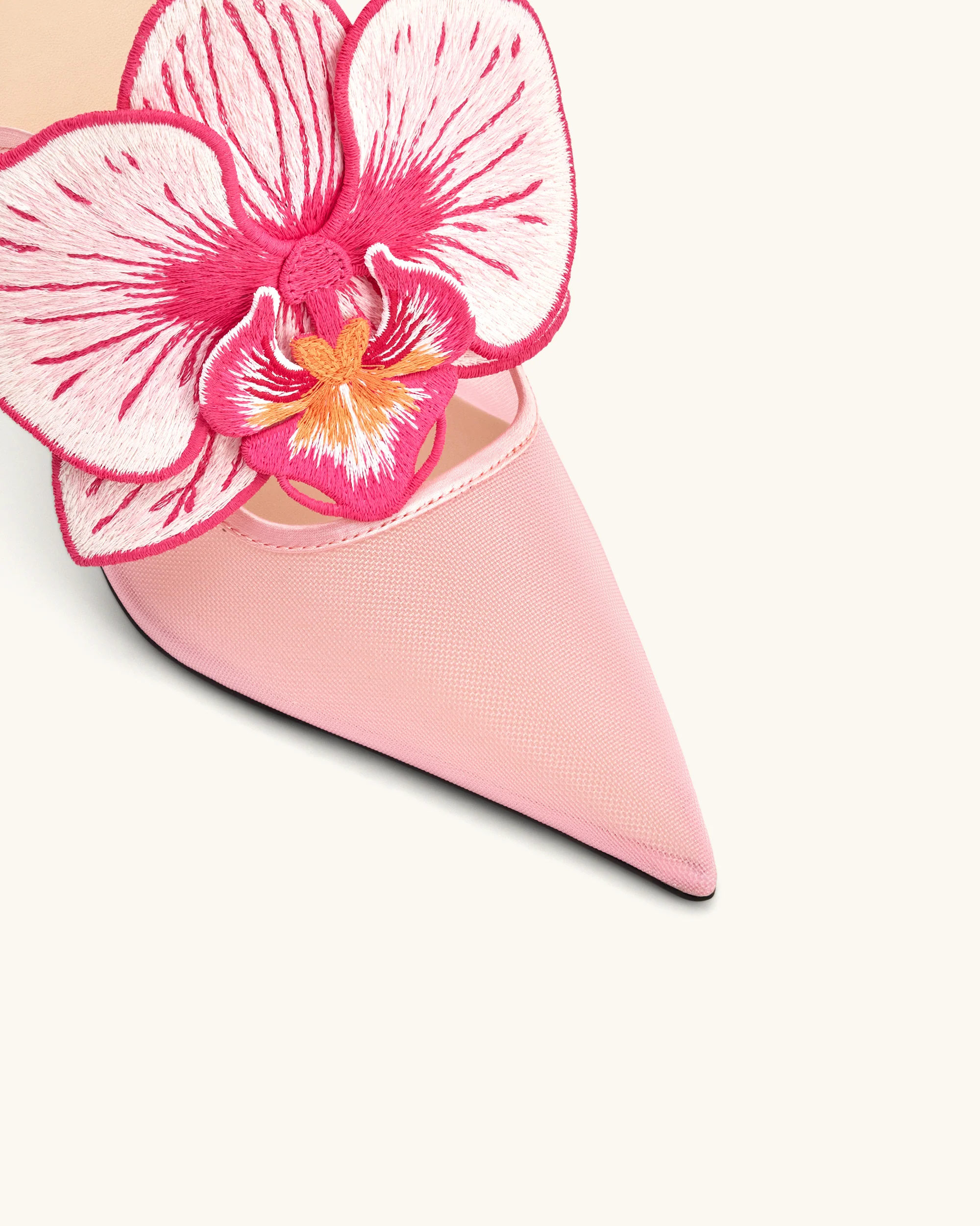 Sofia Mules mit Orchideen-Kugelabsatz - Rosa - Image 5