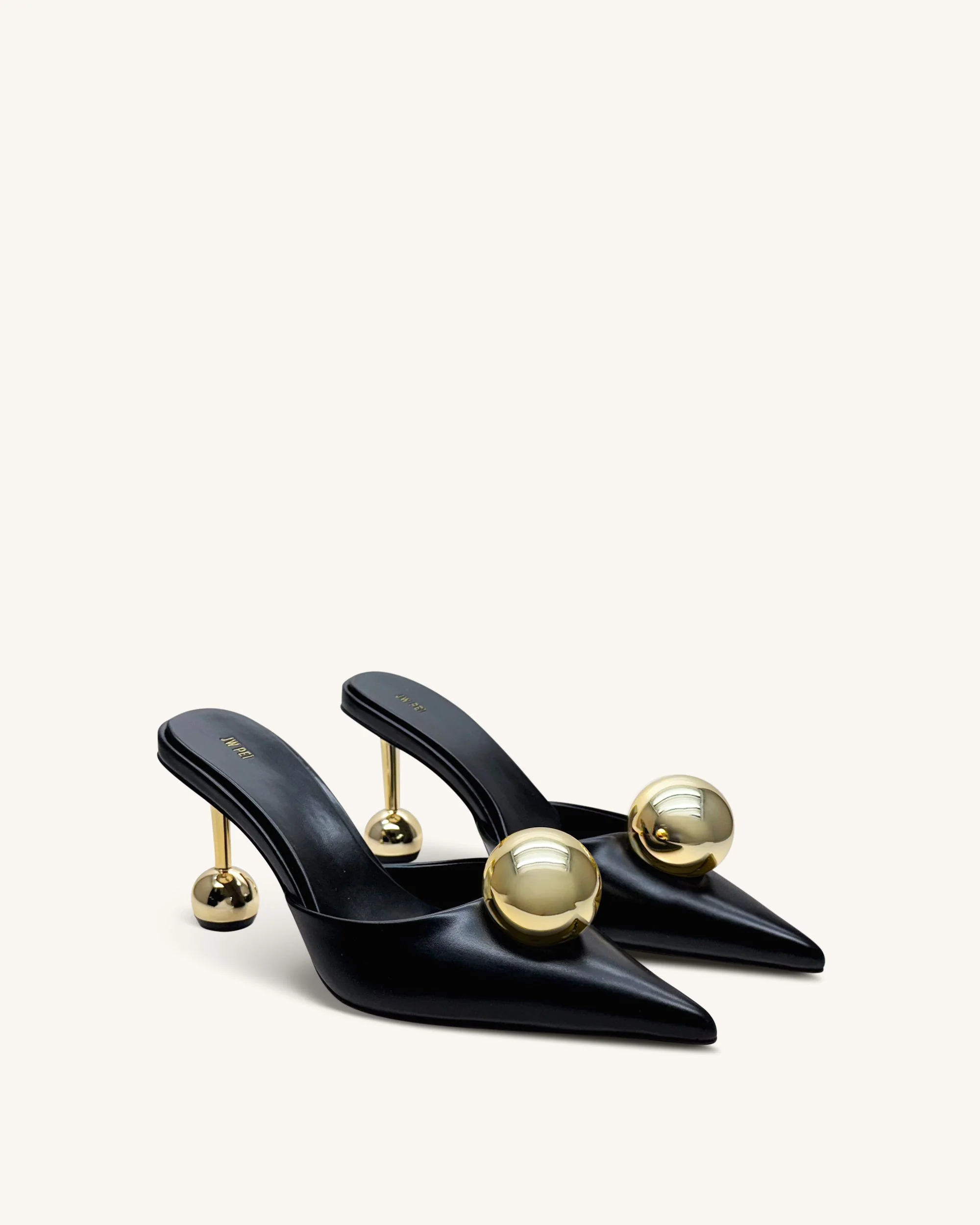 Sofia Mules mit Kugelabsatz – Schwarz - Image 2