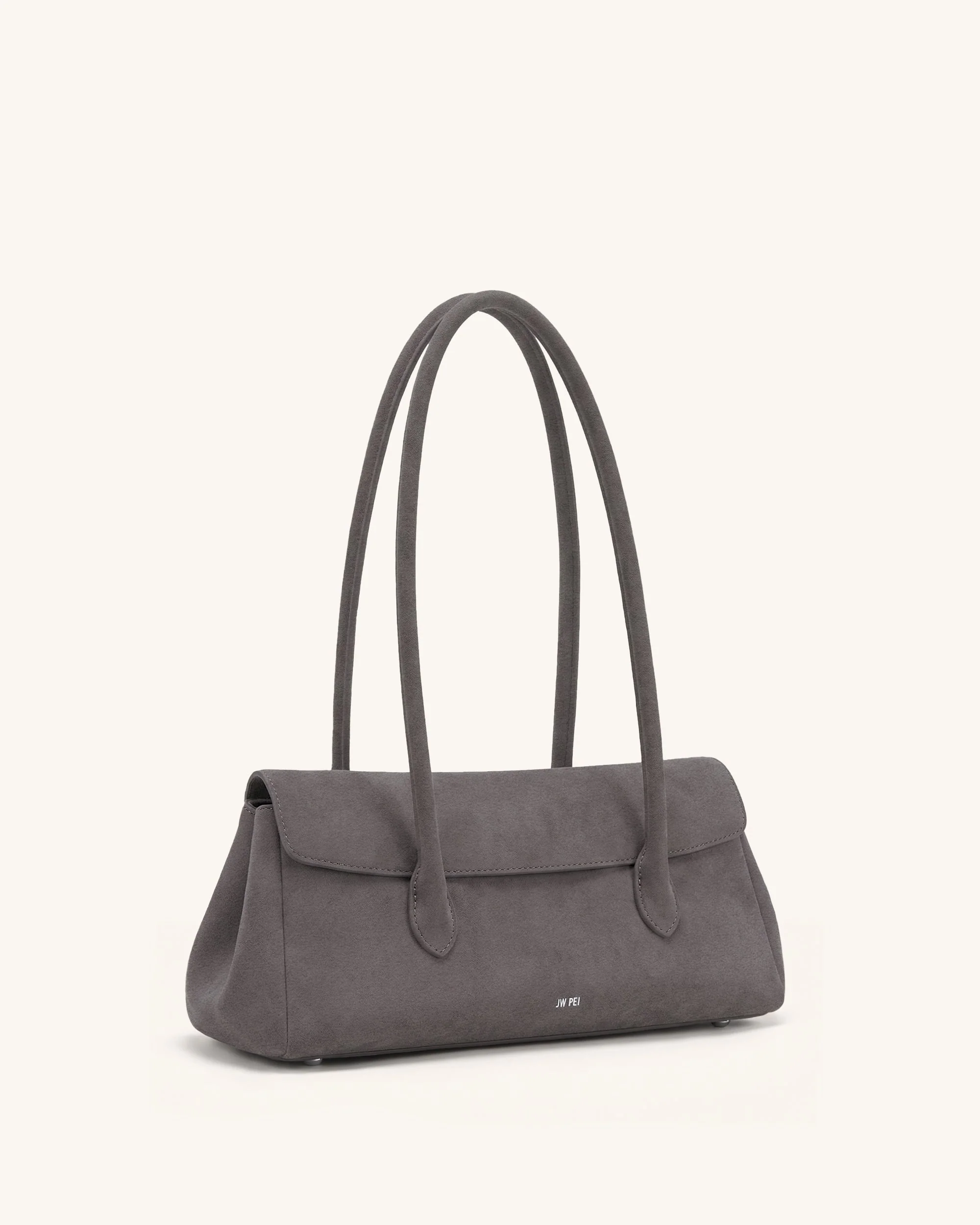Solenne East-West-Schultertasche aus Wildlederimitat - Taupe - Image 3