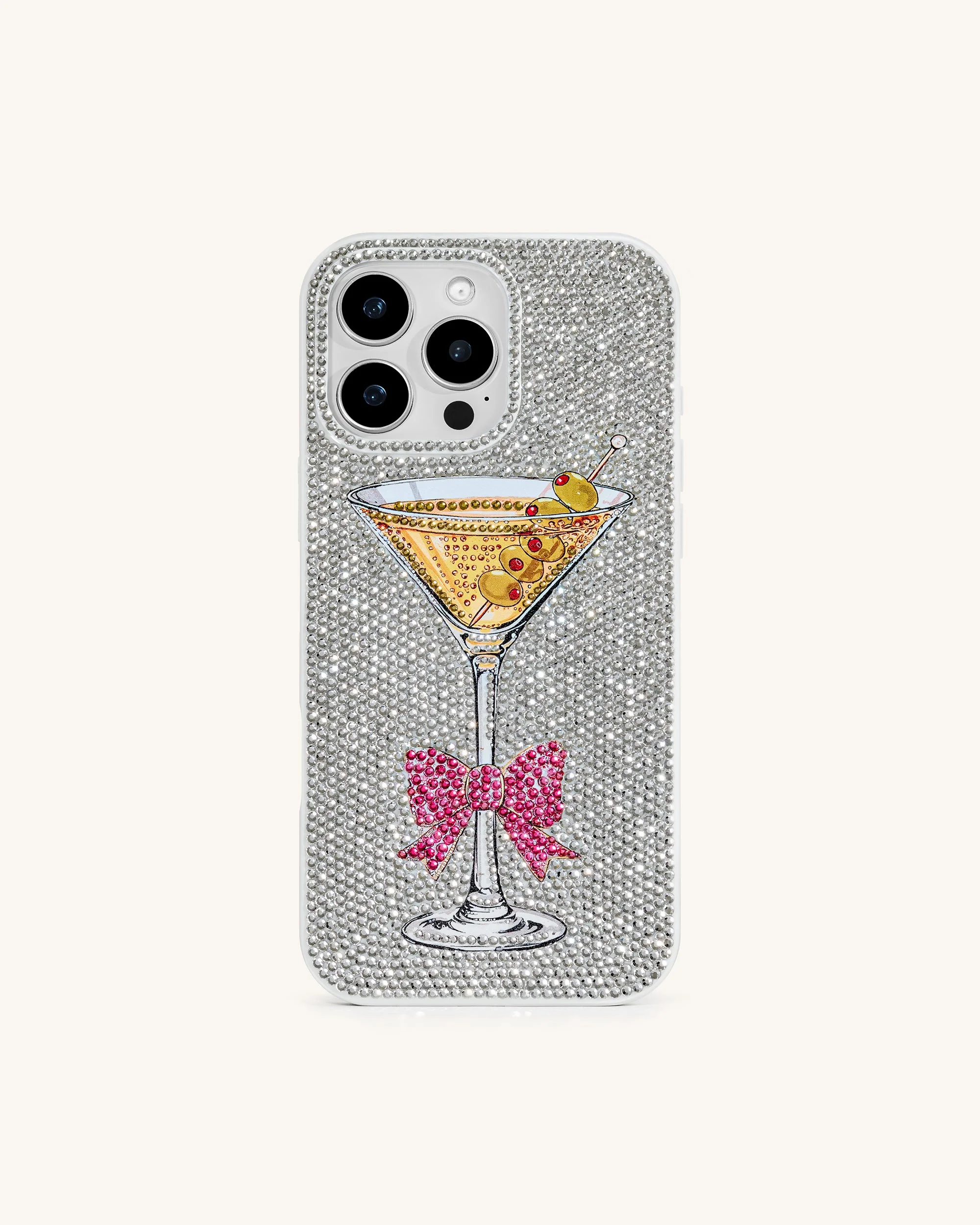 Sparkling Martini Handyhülle – Bunt/Weiß