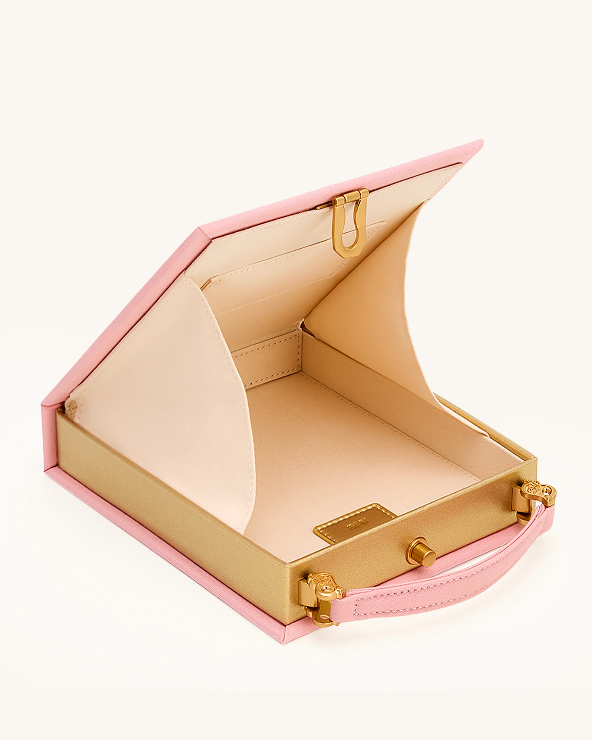 Taya Clutch-Tasche in Buchform mit Weinglas-Welpenmuster - Rosa - Image 4