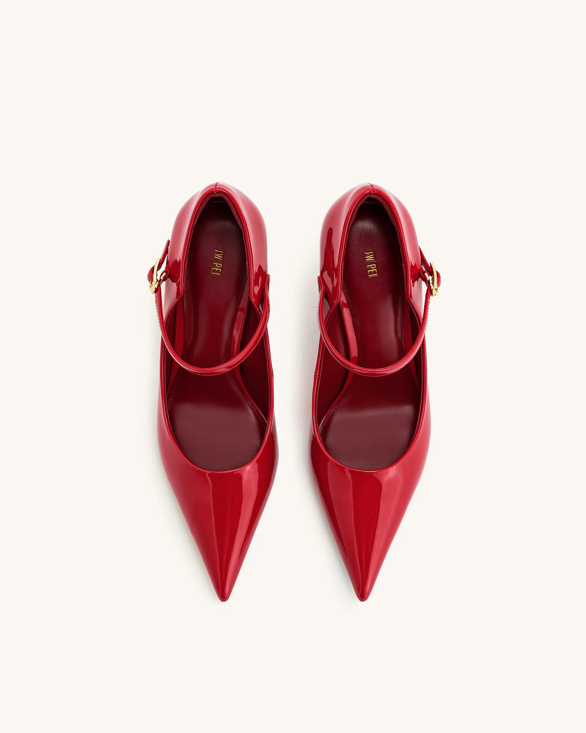 Thalina Lackleder Pumps - Rot - Image 4