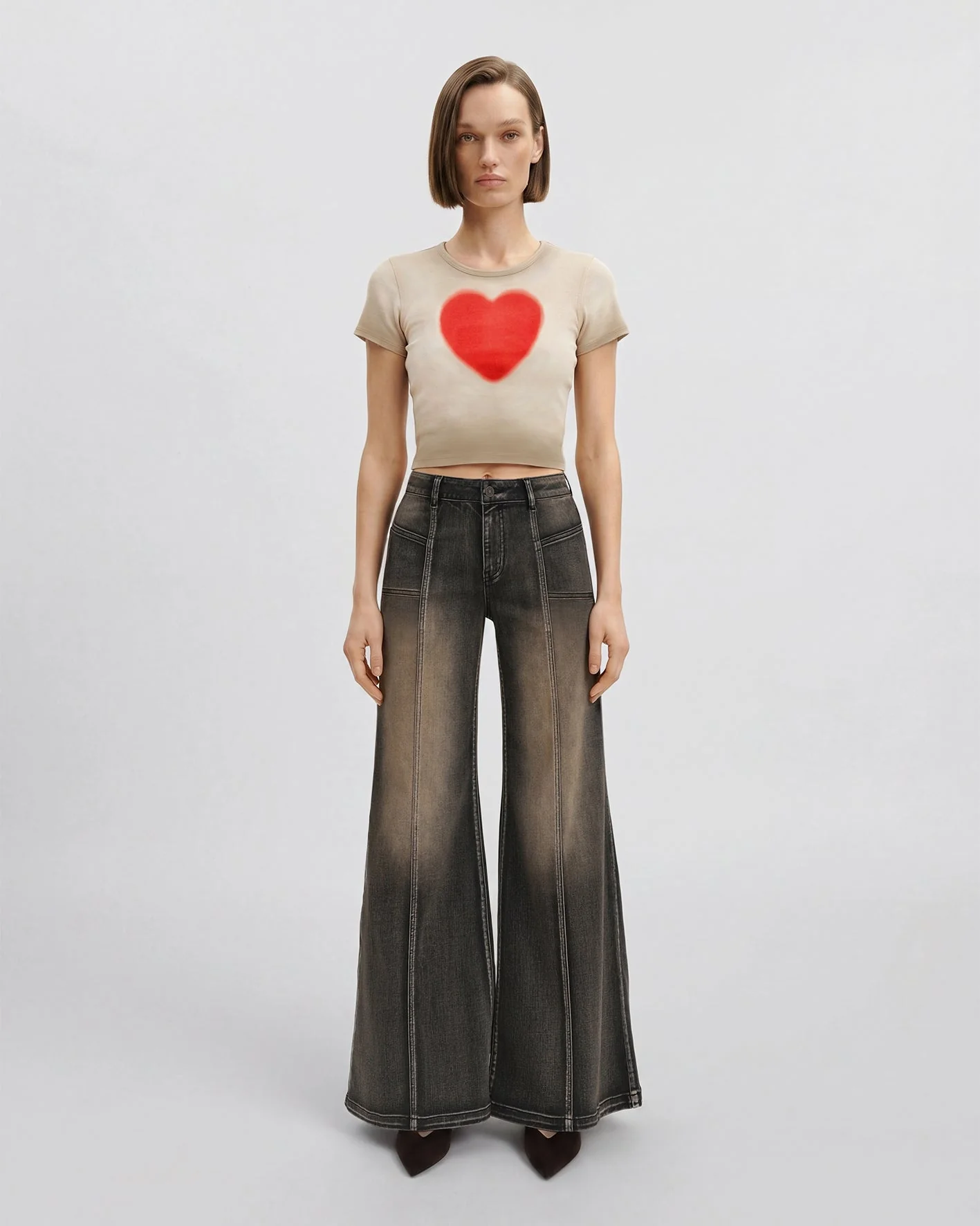 The Shrunken Faded Love T-Shirt - Dirty Oat