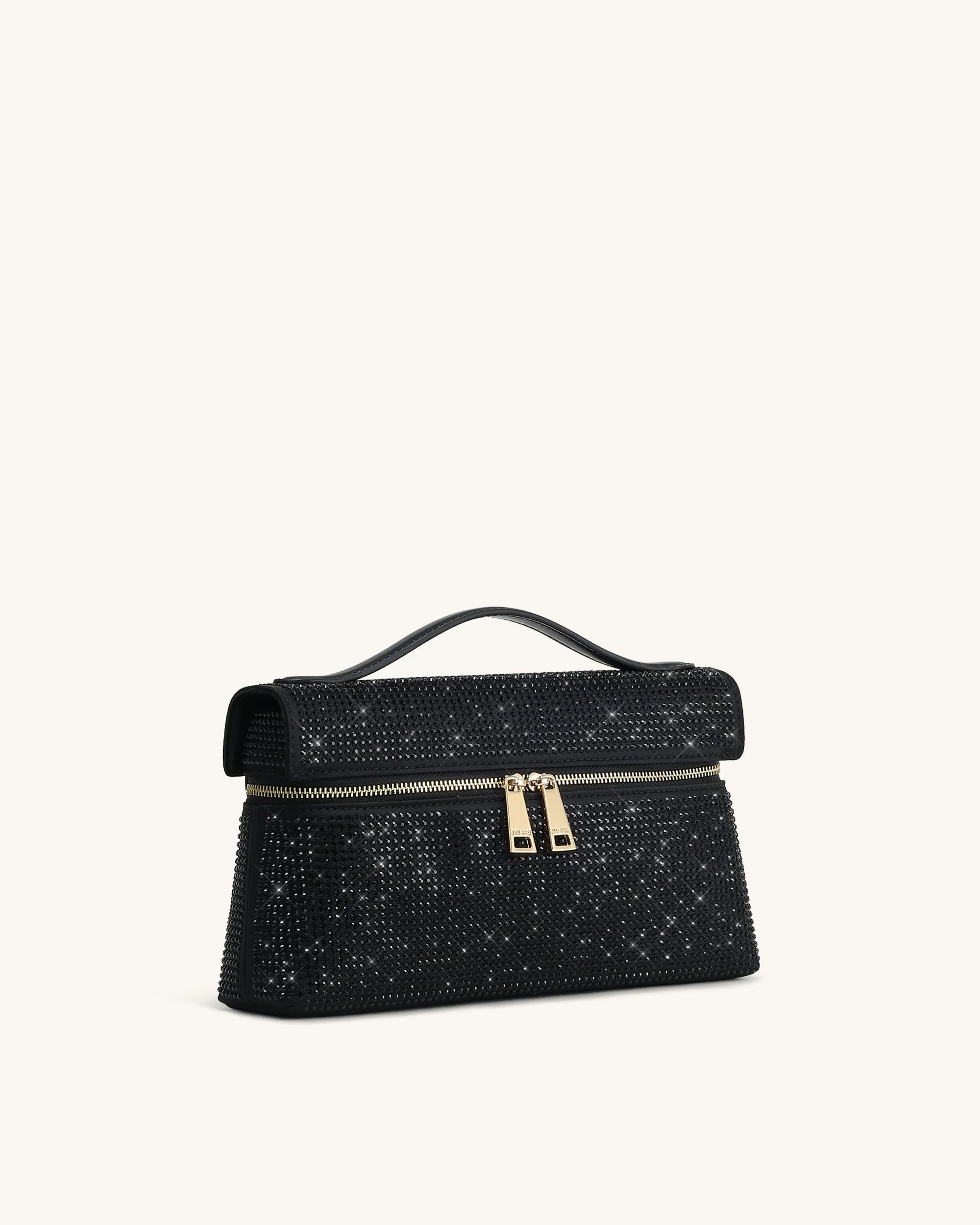 Thea Künstliche Kristall Top Handle Tasche - Schwarz - Image 2