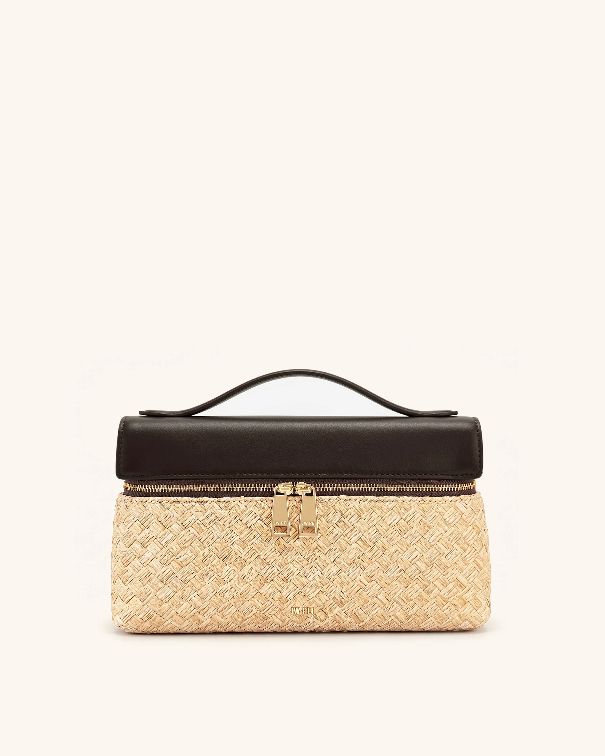 Thea Kunststroh Henkeltasche - Braun