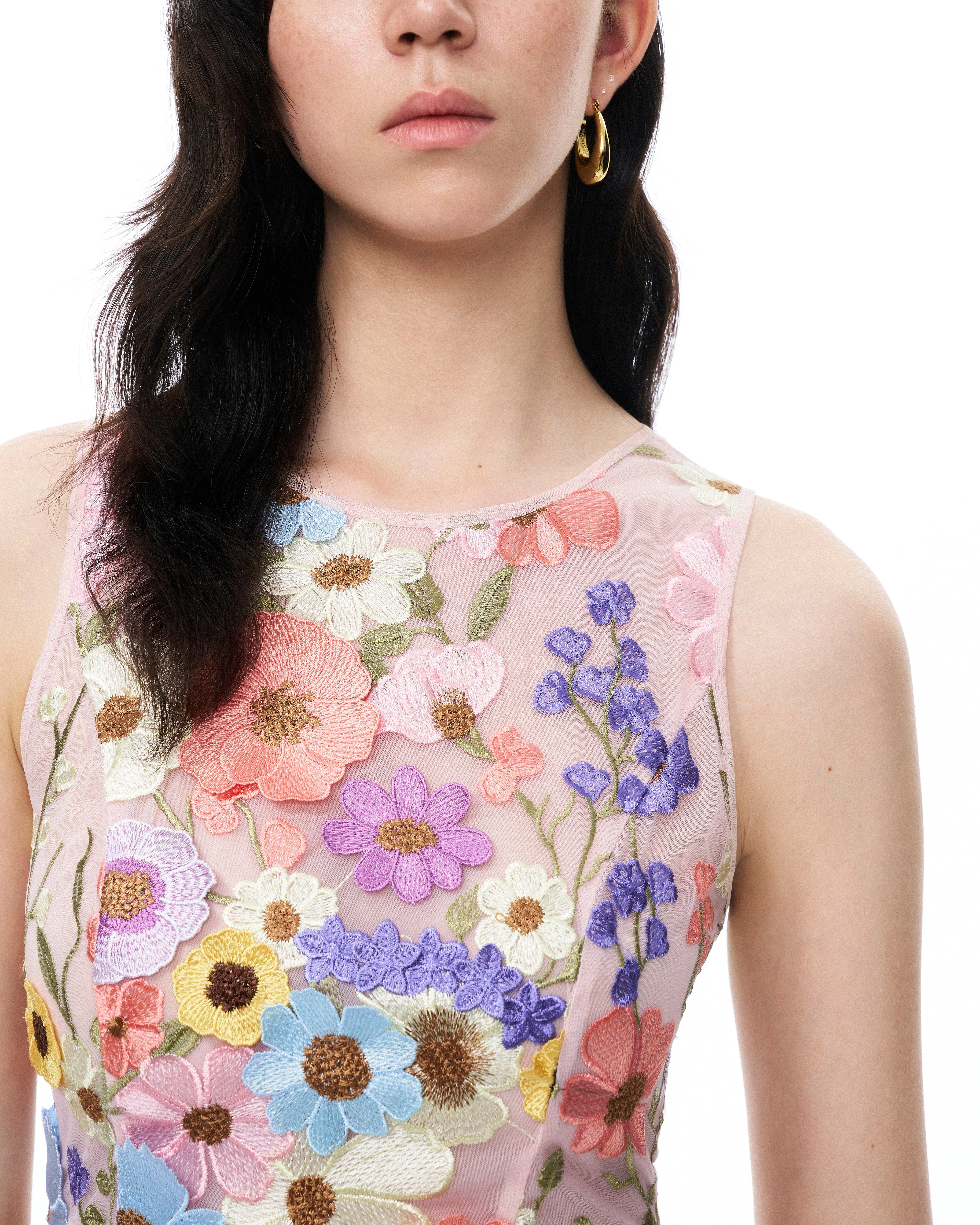 Valentino 3D-Blumenstickerei-Kleid-Set – Pastellfarben Mehrfarbig - Image 6