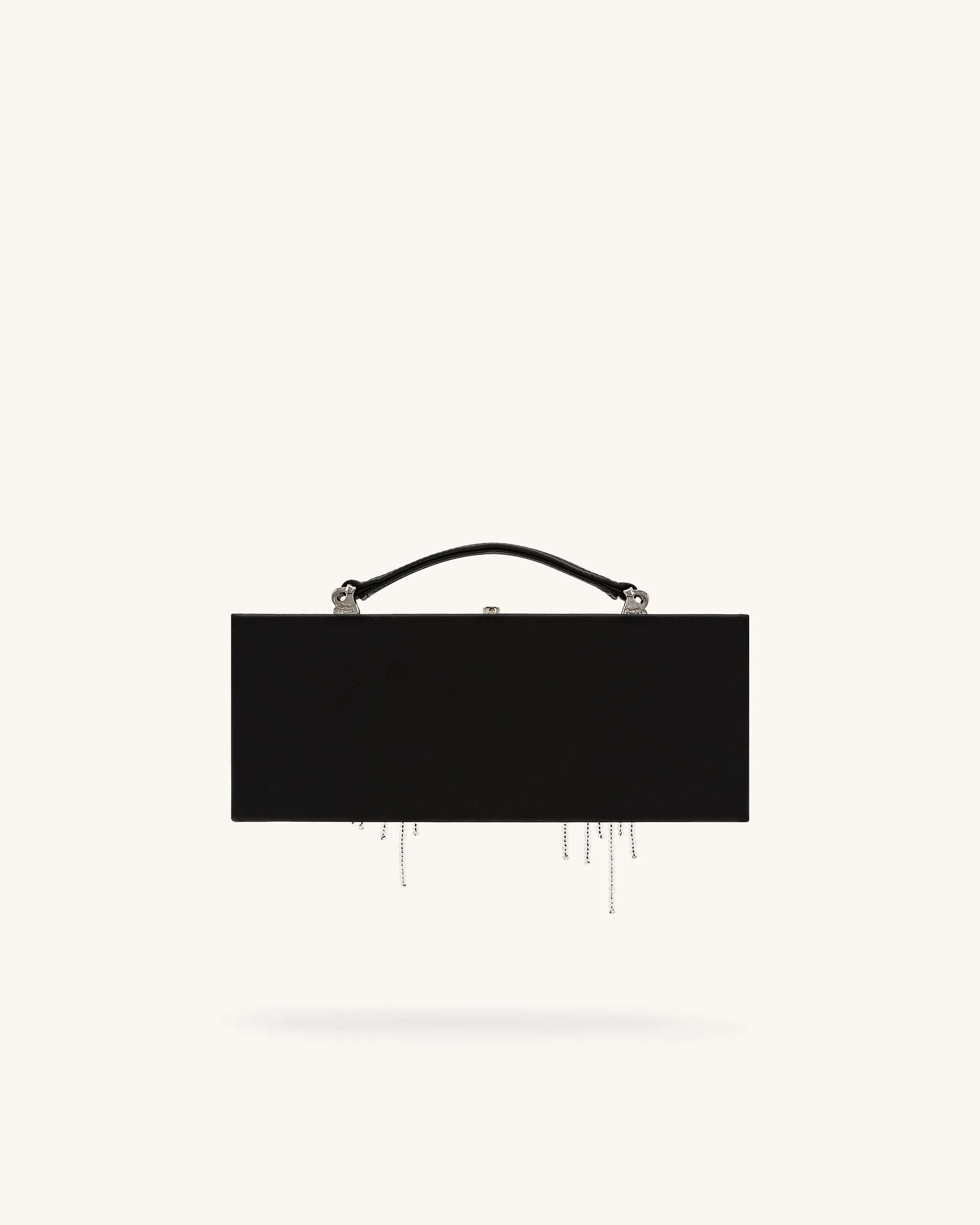Vera Rechteckige Clutch mit Perlendekor – Schwarz - Image 3
