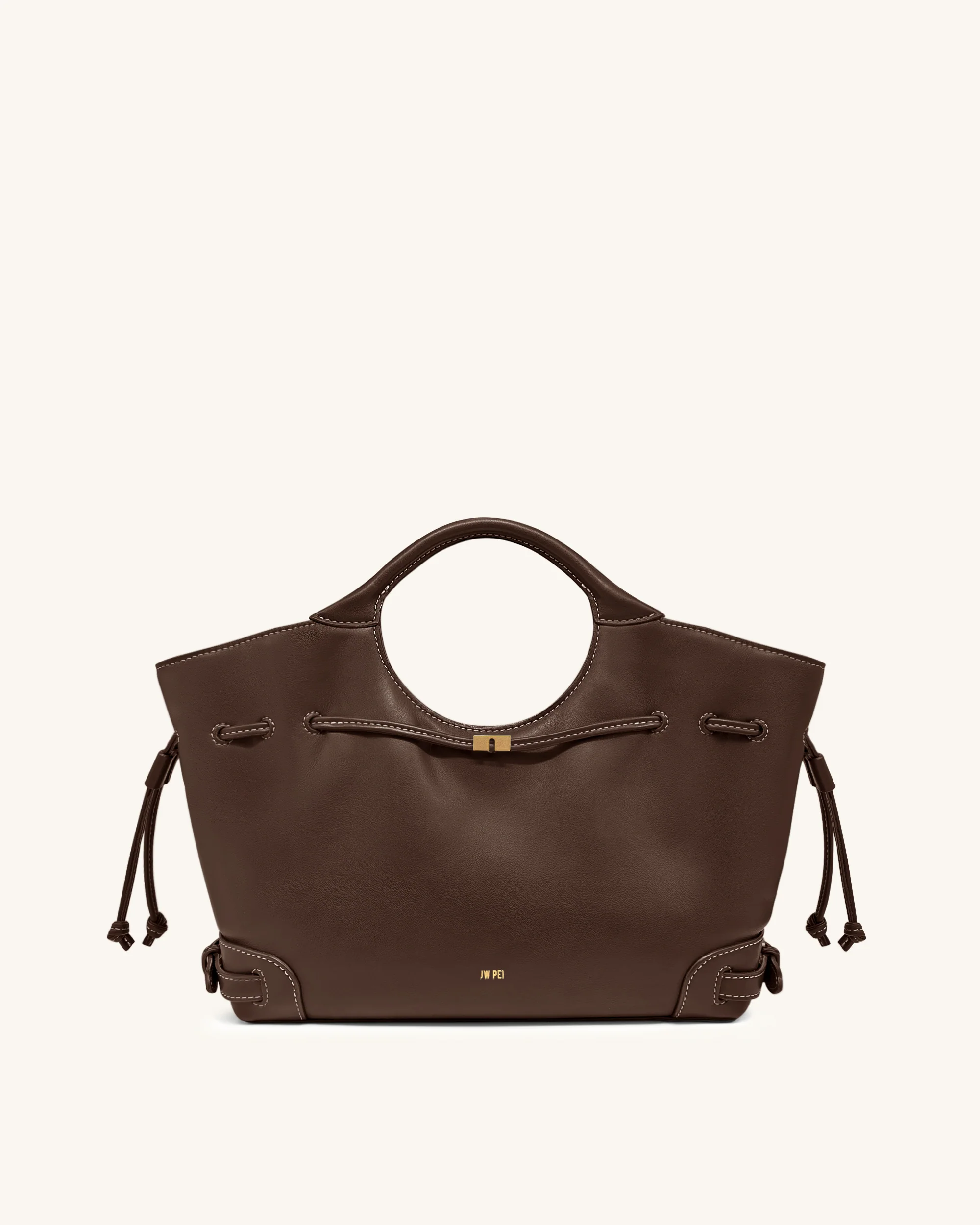 Virelle Tote-Bag mit Kordelzug – Braun