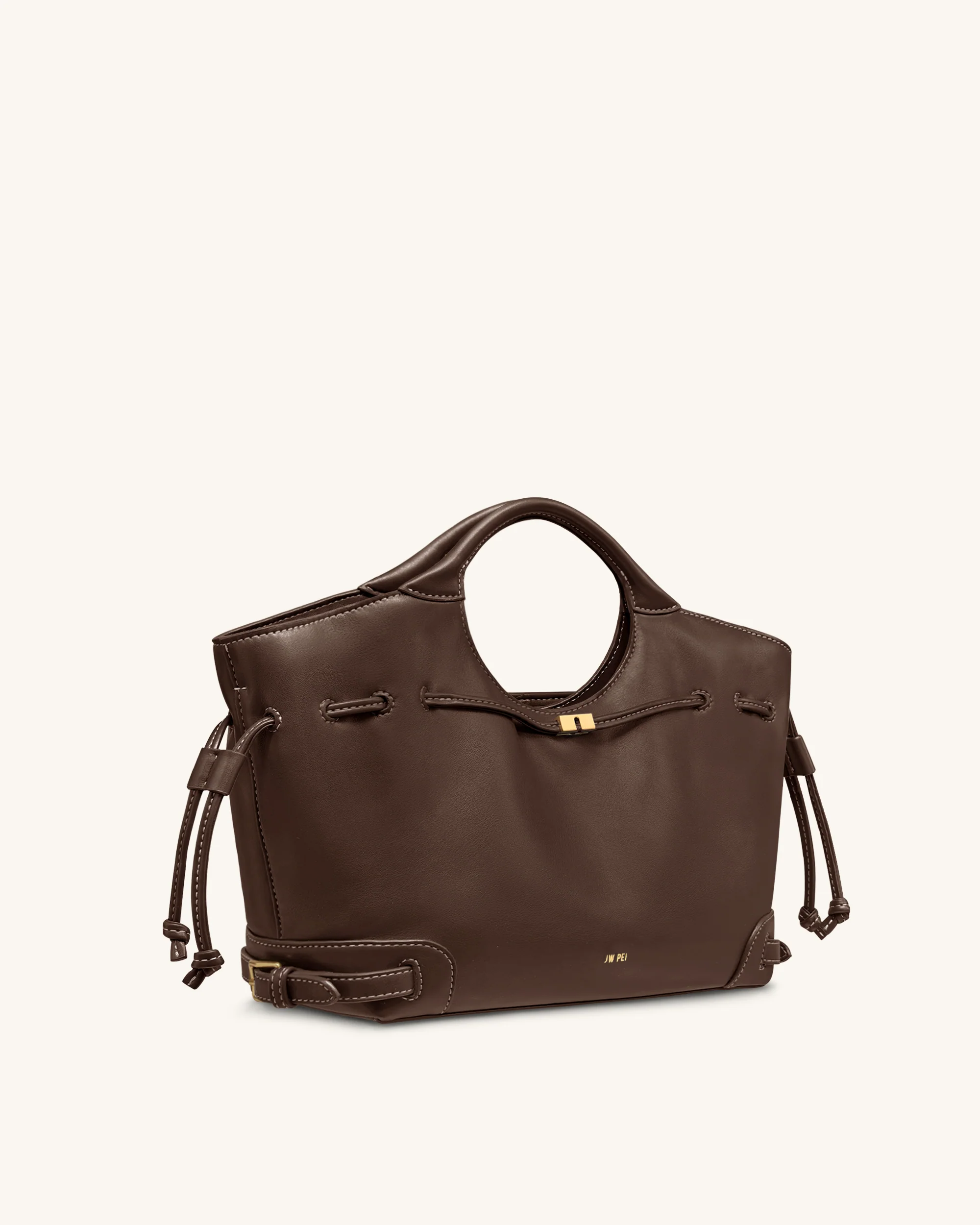 Virelle Tote-Bag mit Kordelzug – Braun - Image 3