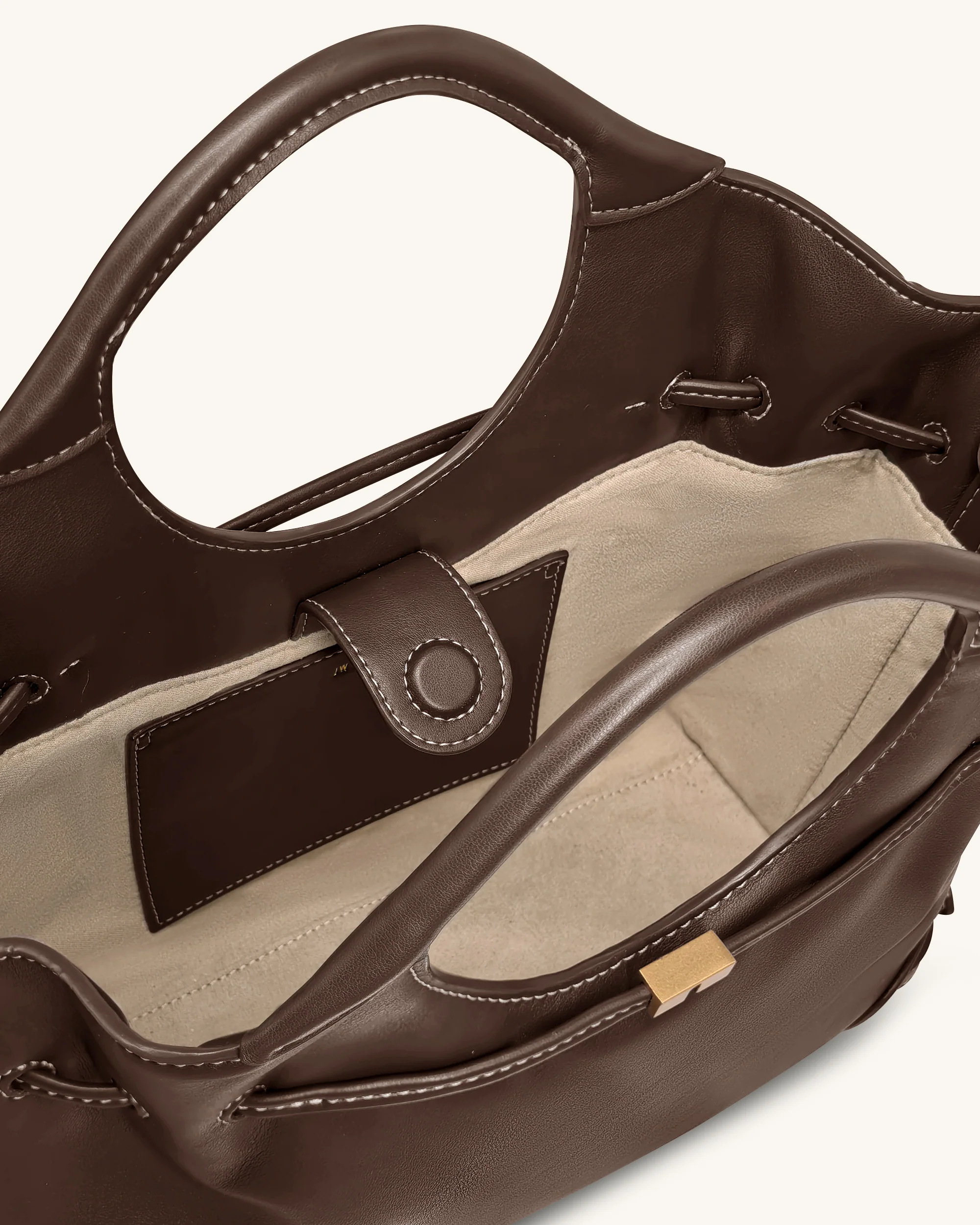 Virelle Tote-Bag mit Kordelzug – Braun - Image 5