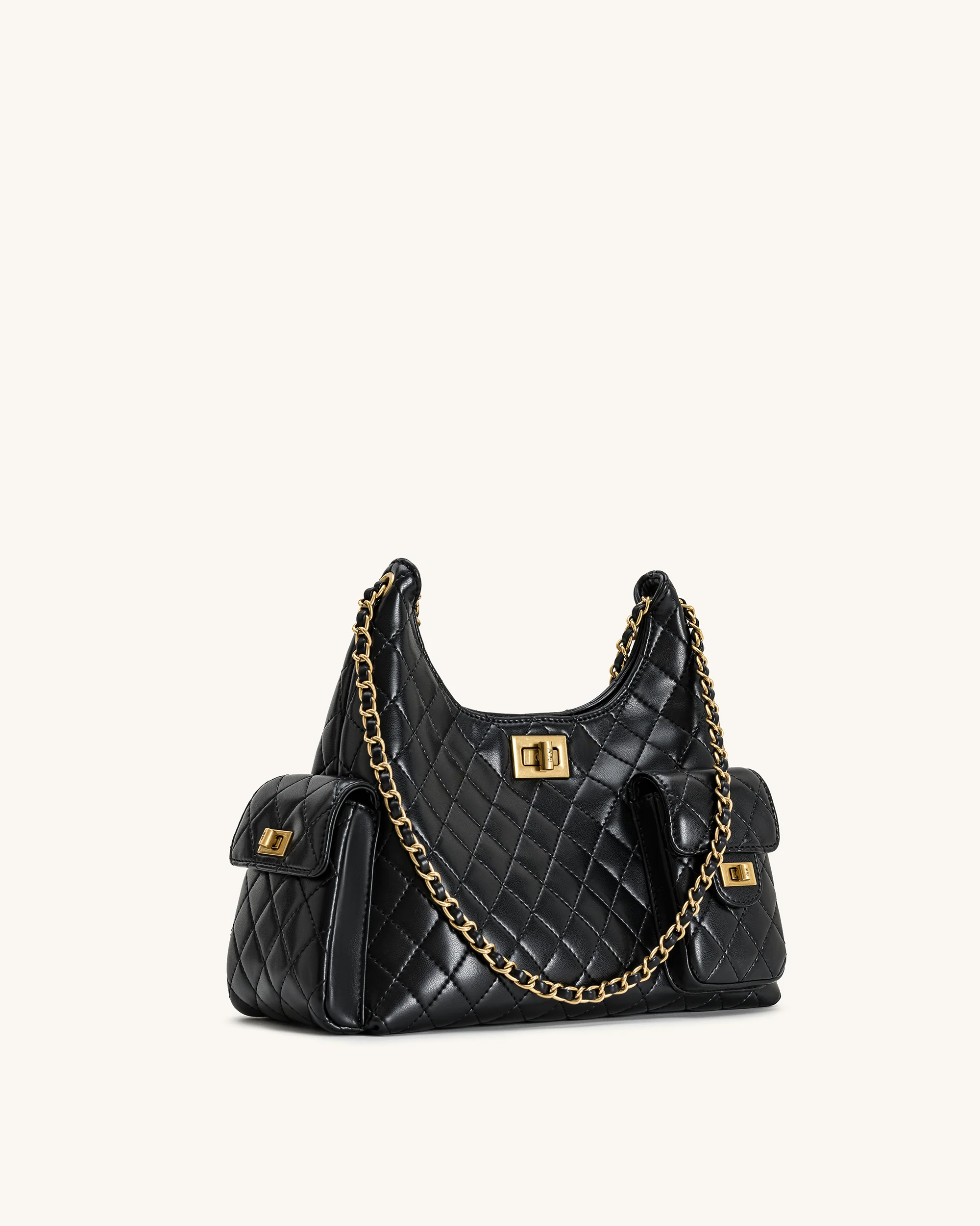 Vivian Gesteppte Kettenschultertasche - Schwarz - Image 2