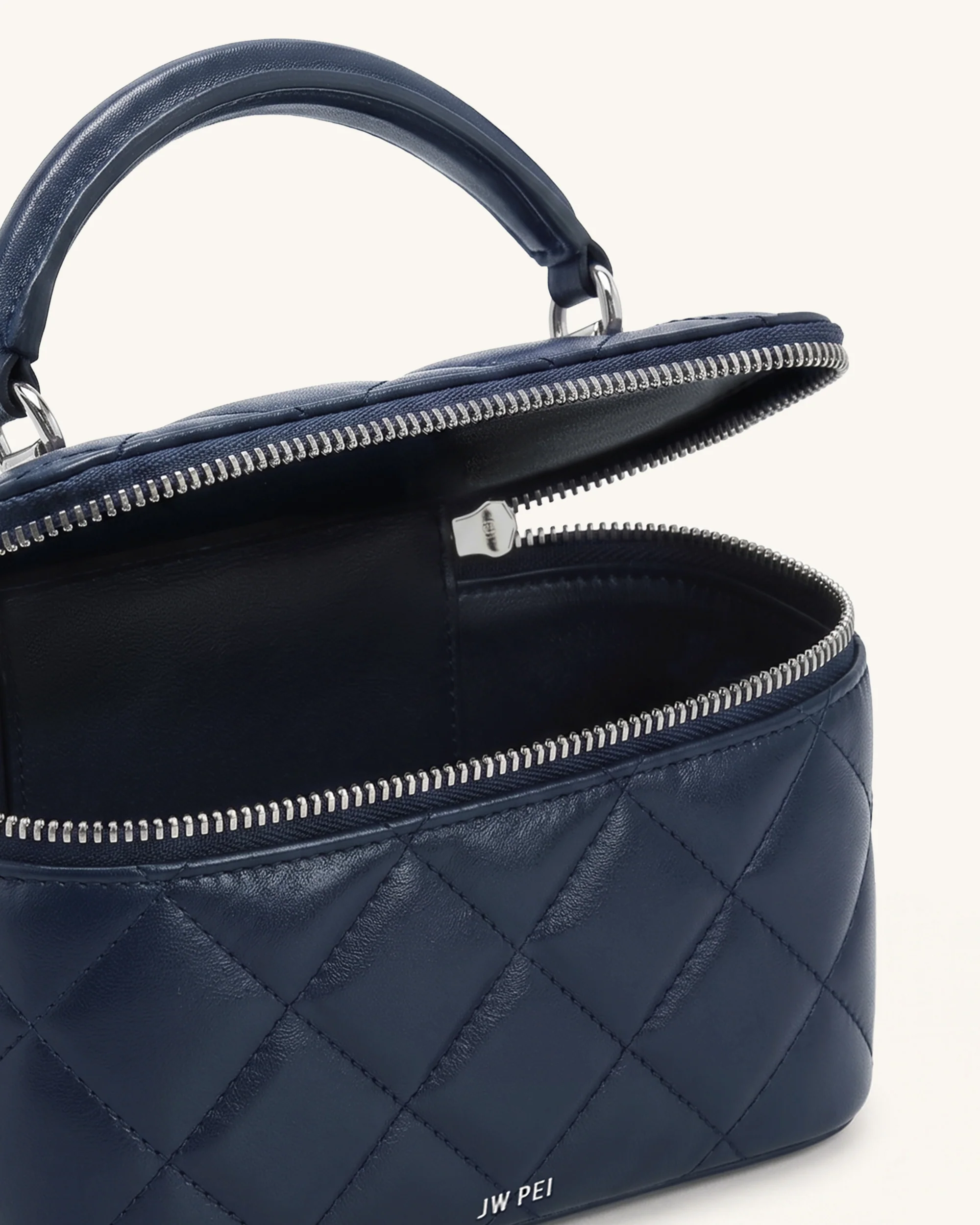 Vivienne Gesteppte Vanity-Henkeltasche - Marineblau - Image 4