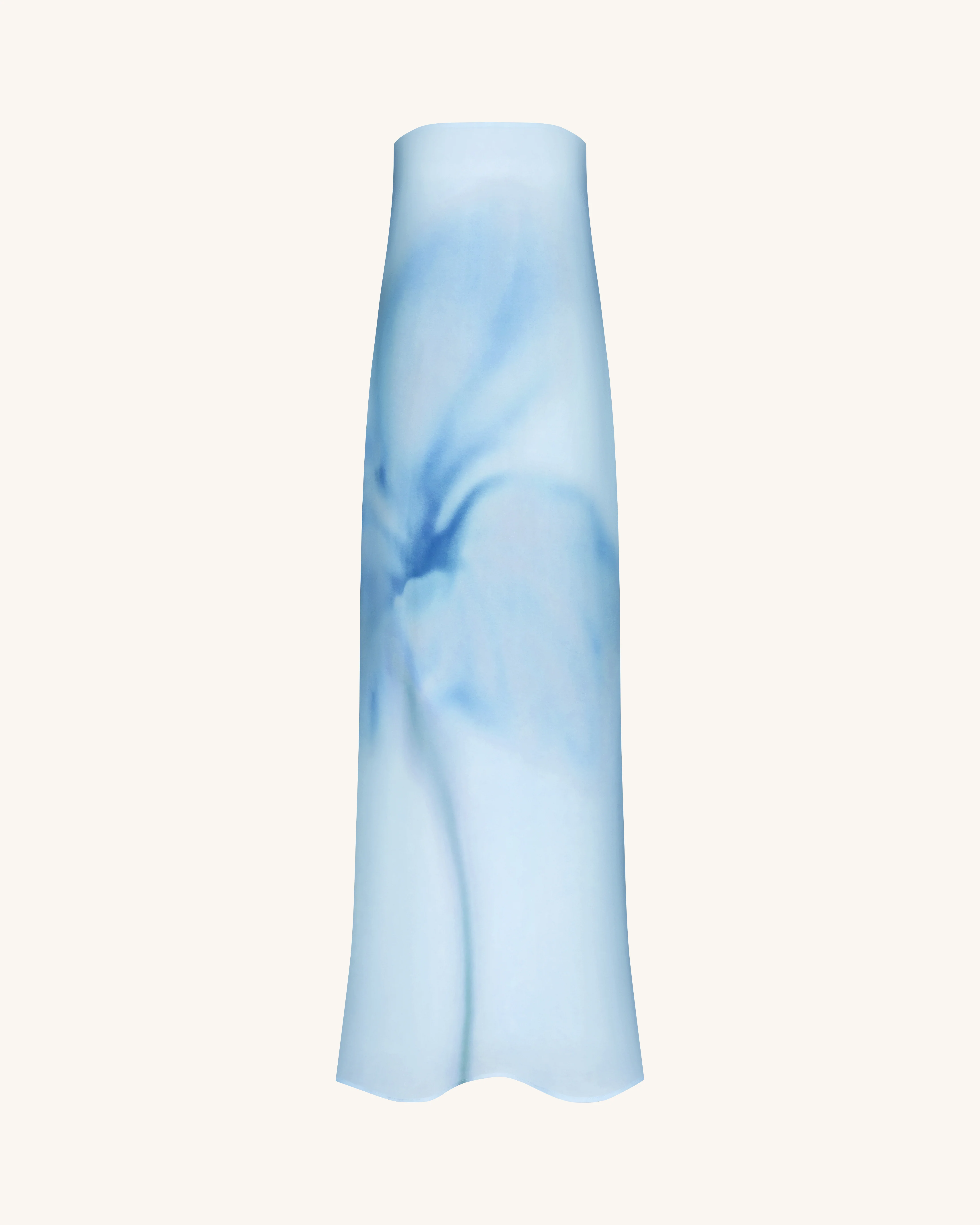 Aquarell-Blumenprint trägerloses Maxikleid - Blau - Image 3