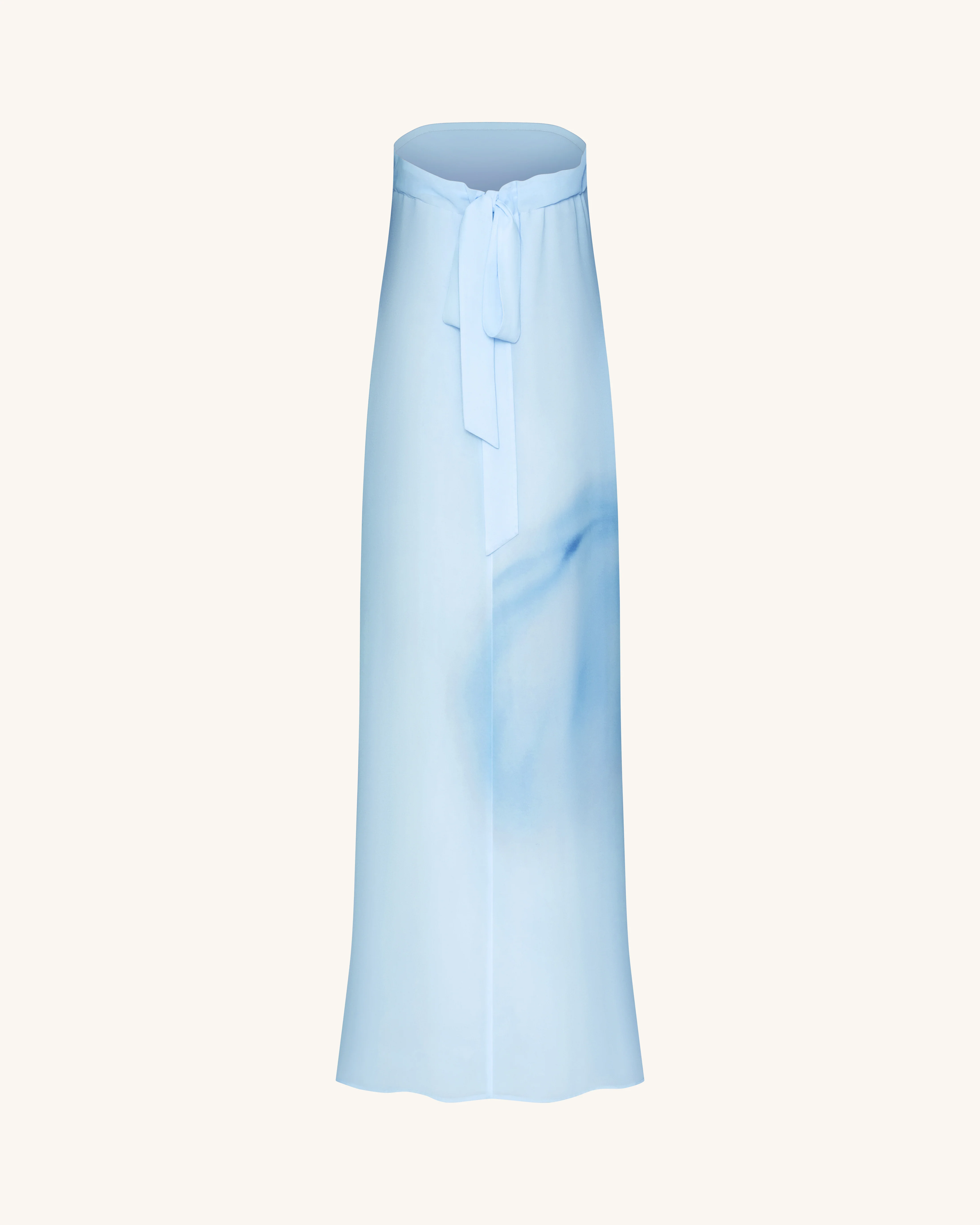 Aquarell-Blumenprint trägerloses Maxikleid - Blau - Image 4