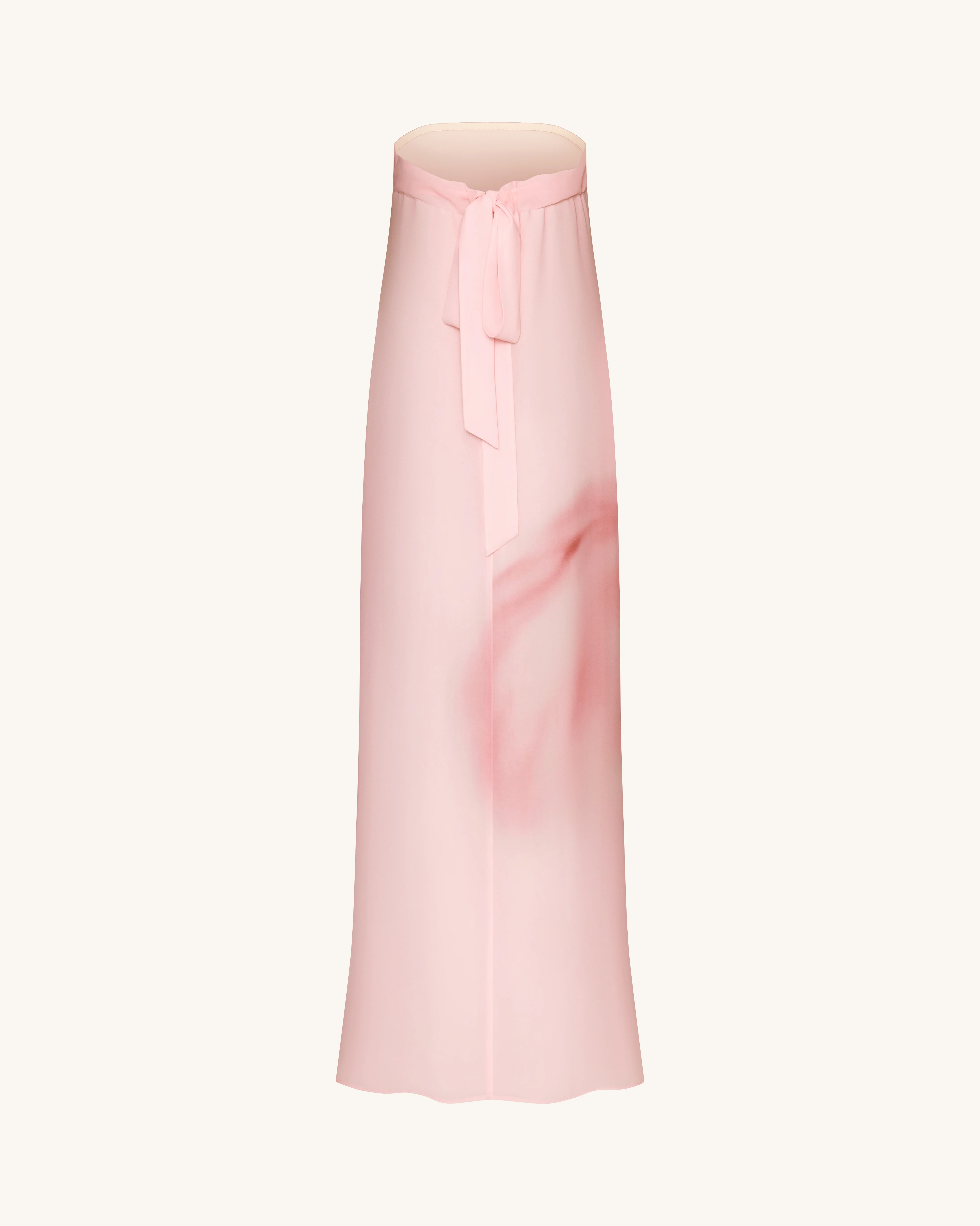 Aquarell-Blumenprint trägerloses Maxikleid - Rosa - Image 4