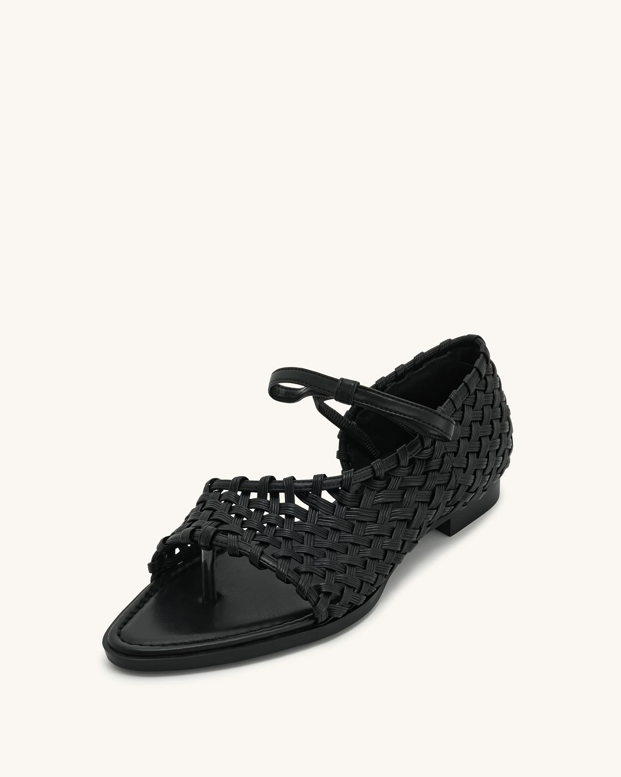 Jocelyn Flip-Flops mit gewebtem Riemen - Schwarz - Image 5
