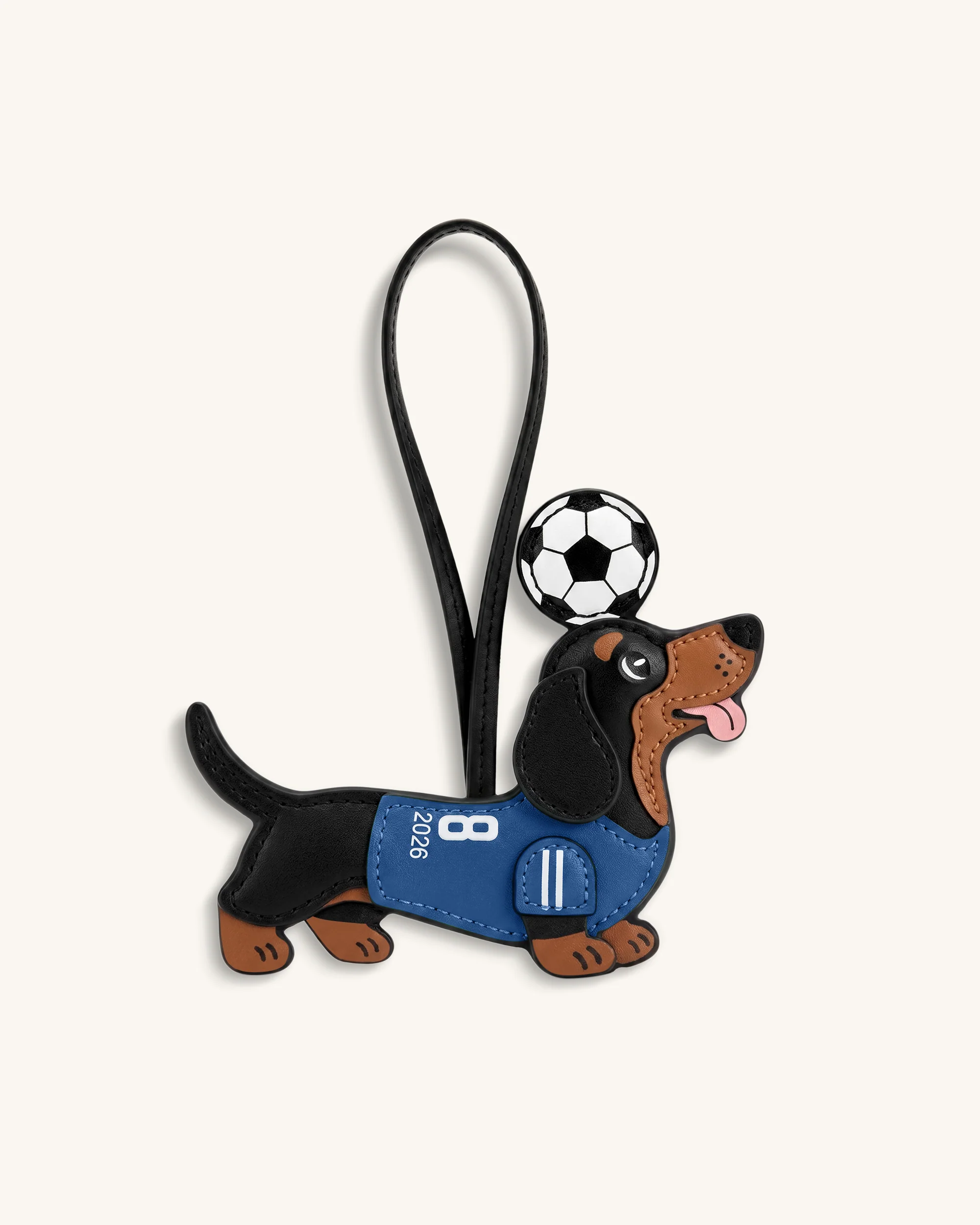 Weltmeisterschaft Dackel Fußball Trikot Anhänger - Blau