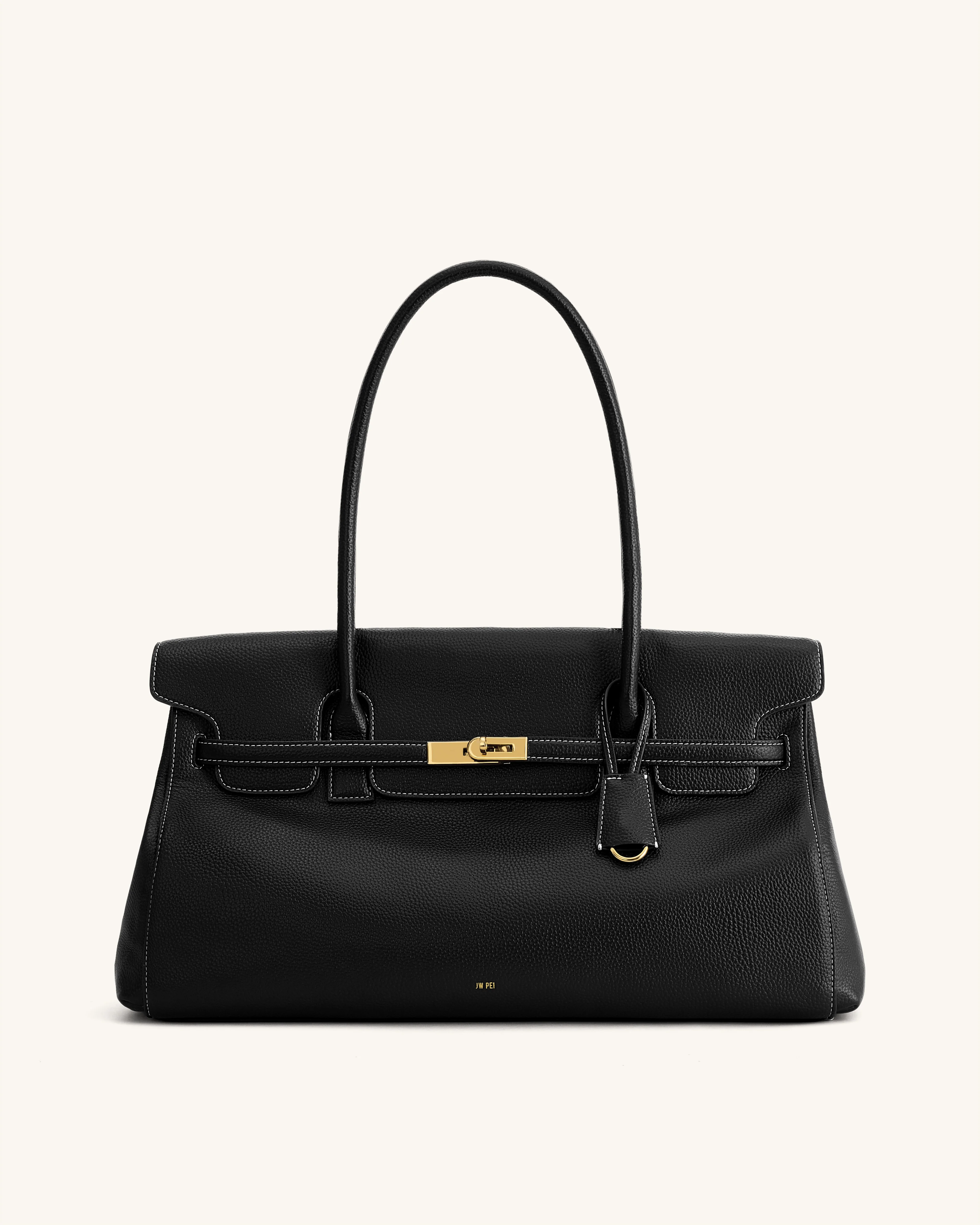 Yara Große Schultertasche - Schwarz