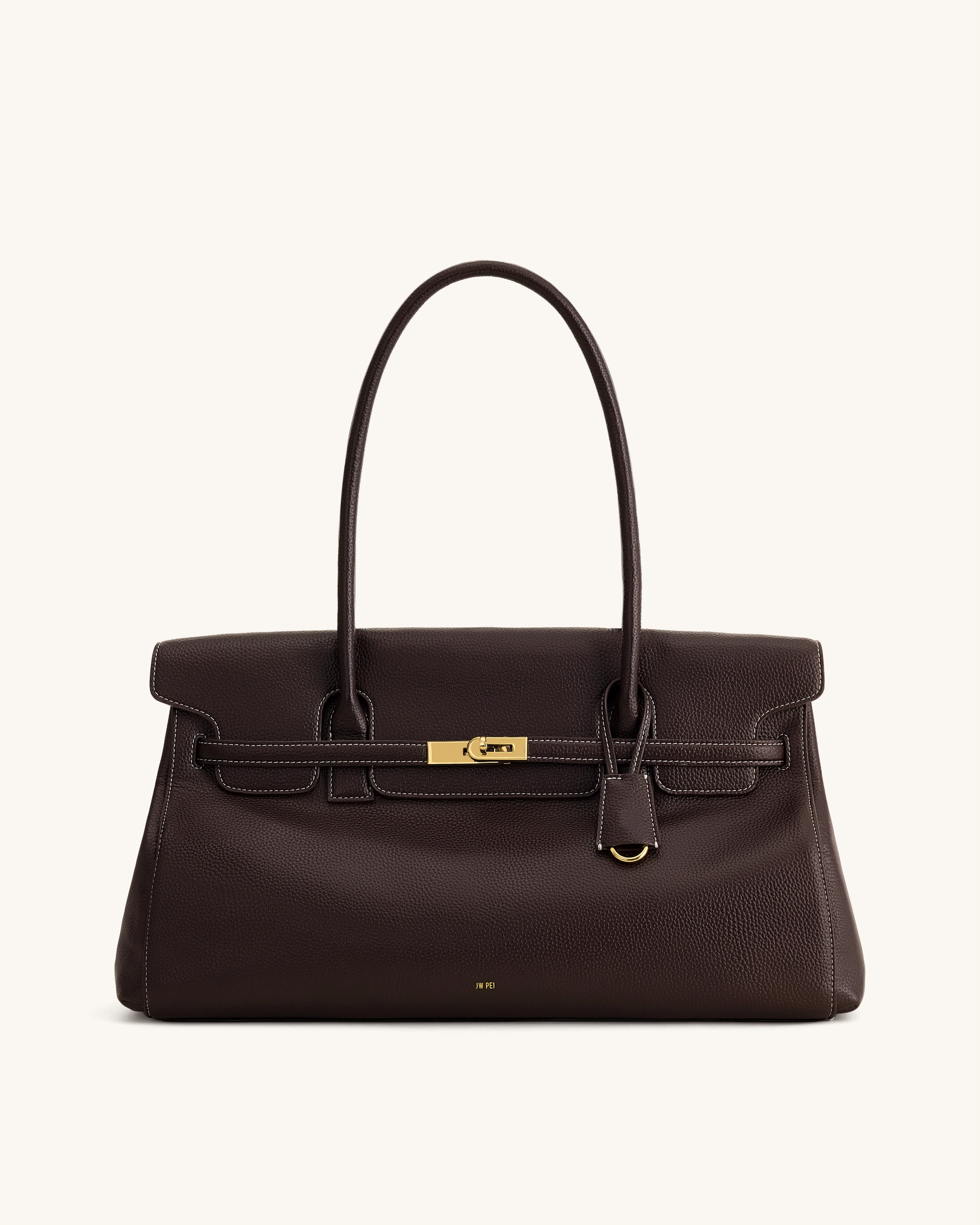 Yara Große Schultertasche - Dunkelbraun