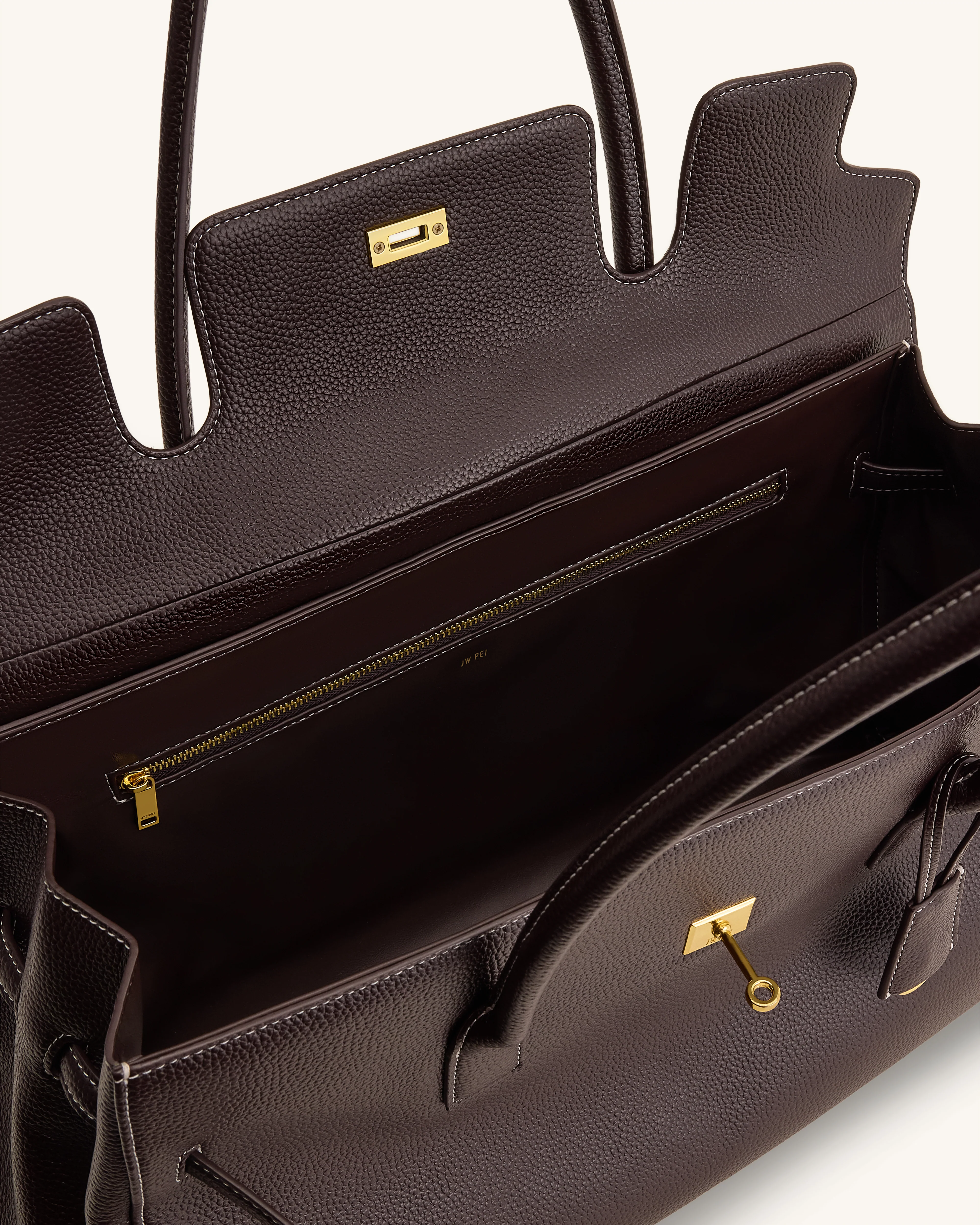 Yara Große Schultertasche - Dunkelbraun - Image 4