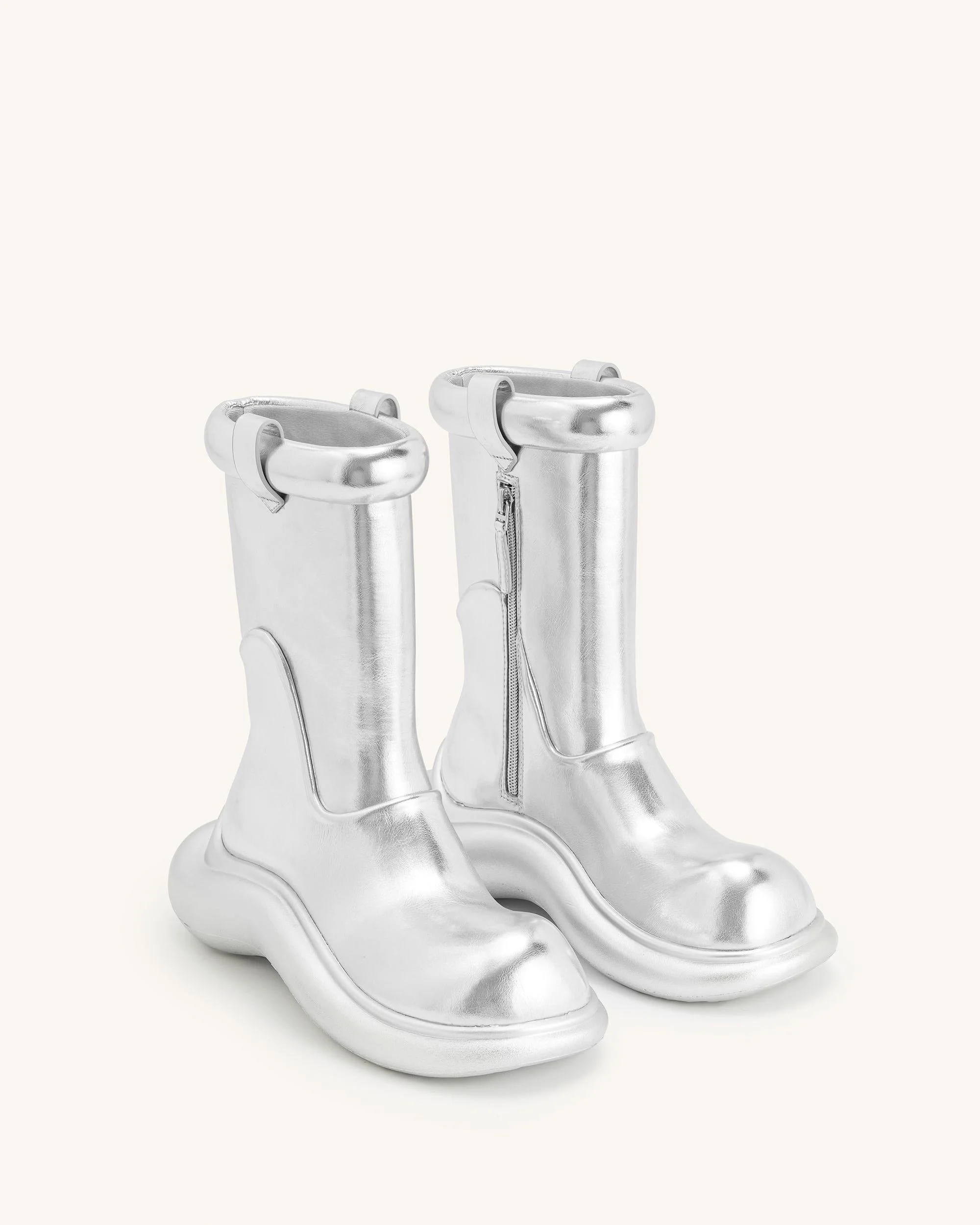 Zoie Metallic Regenstiefel - Silber - Image 3