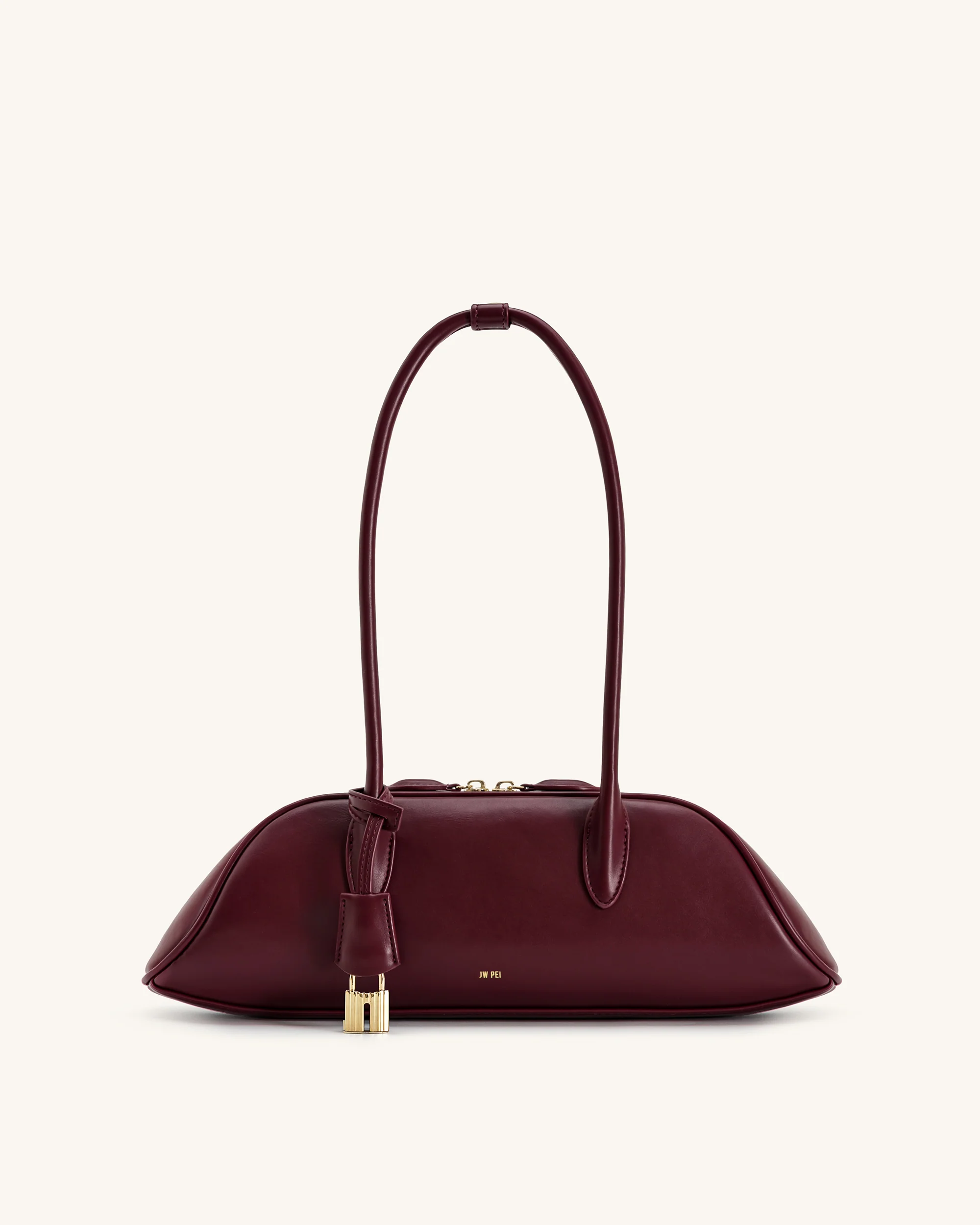 Zora Schultertasche - Tiefes Bordeauxrot