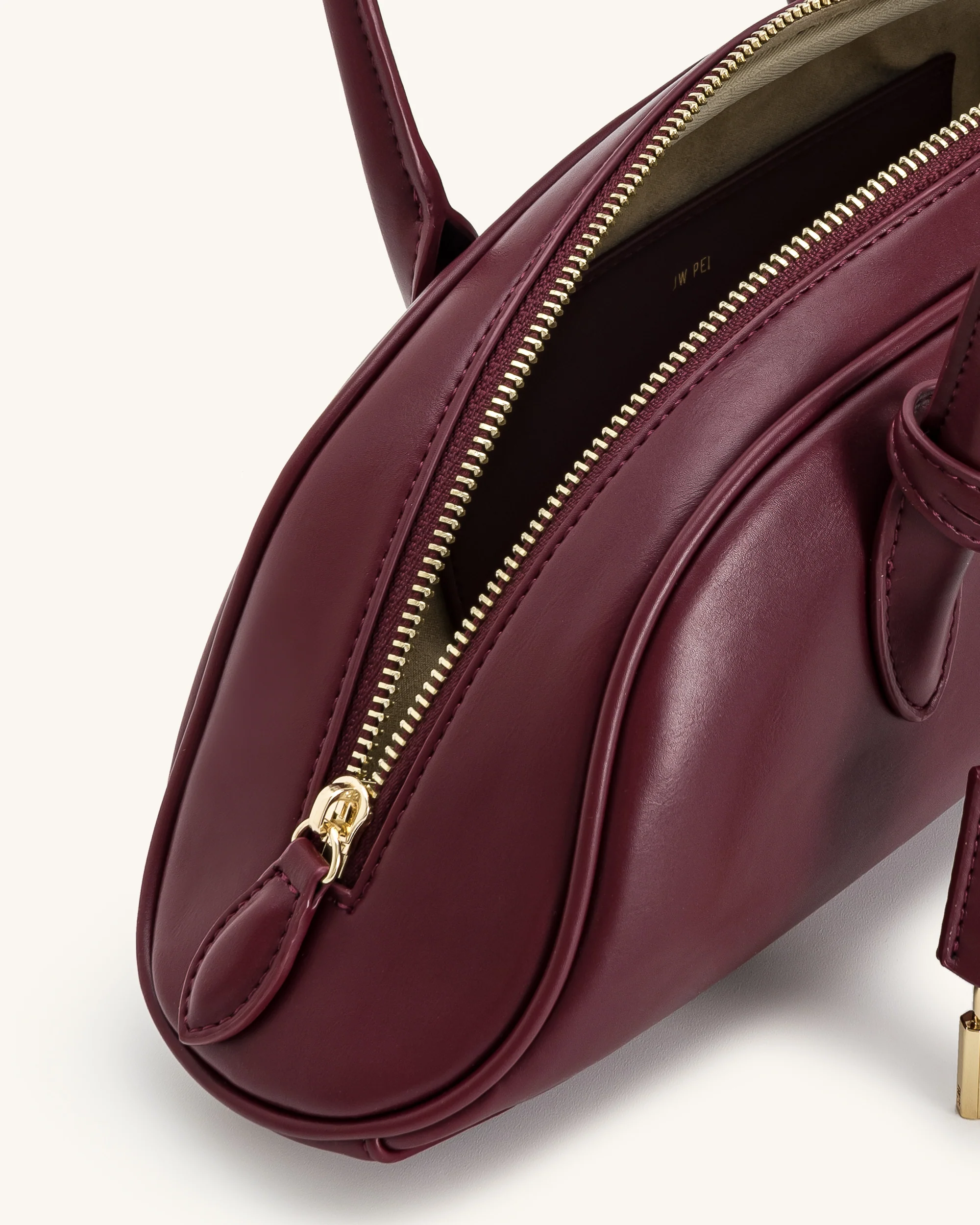Zora Schultertasche - Tiefes Bordeauxrot - Image 4